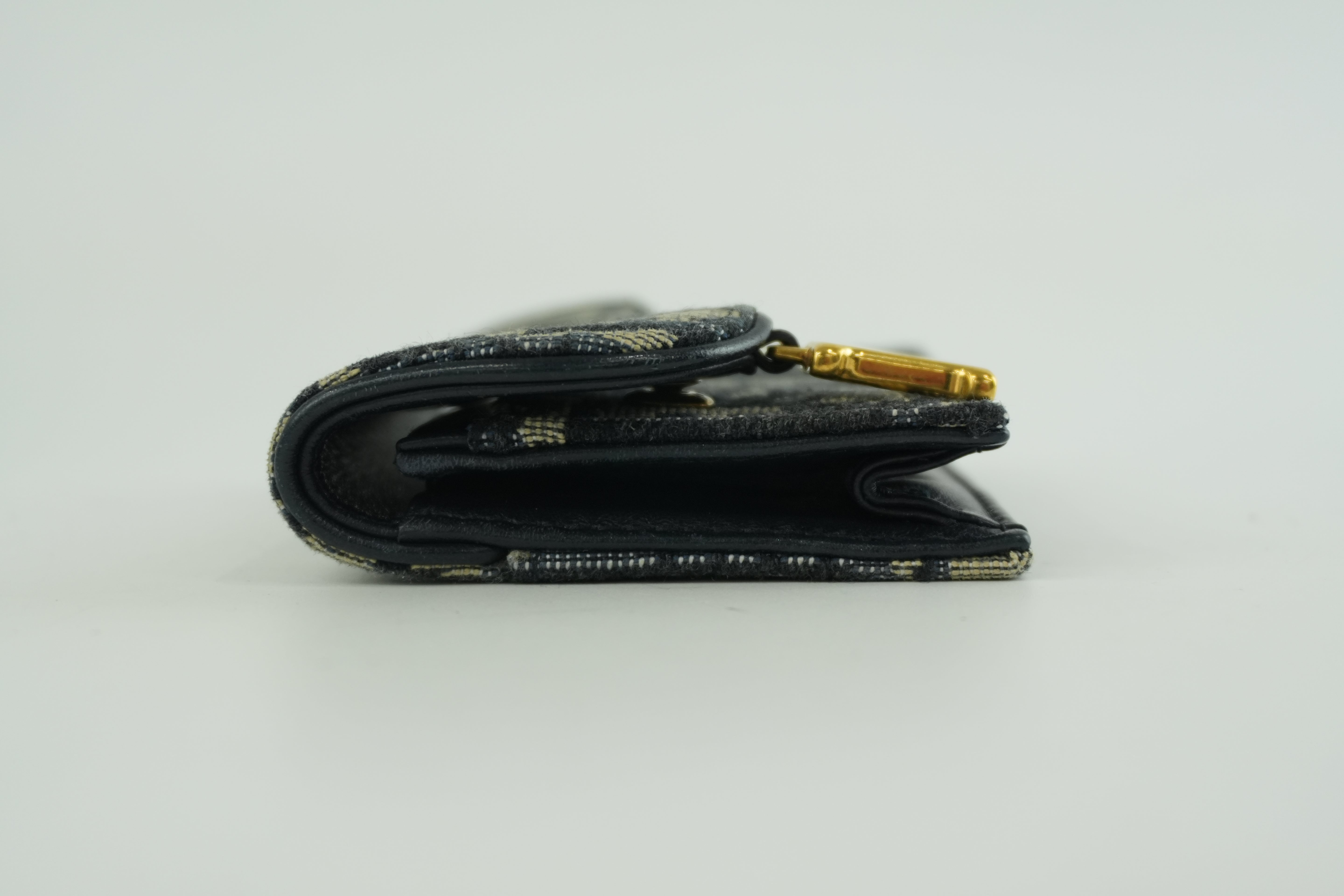 Christian Dior Card Case Blue Used