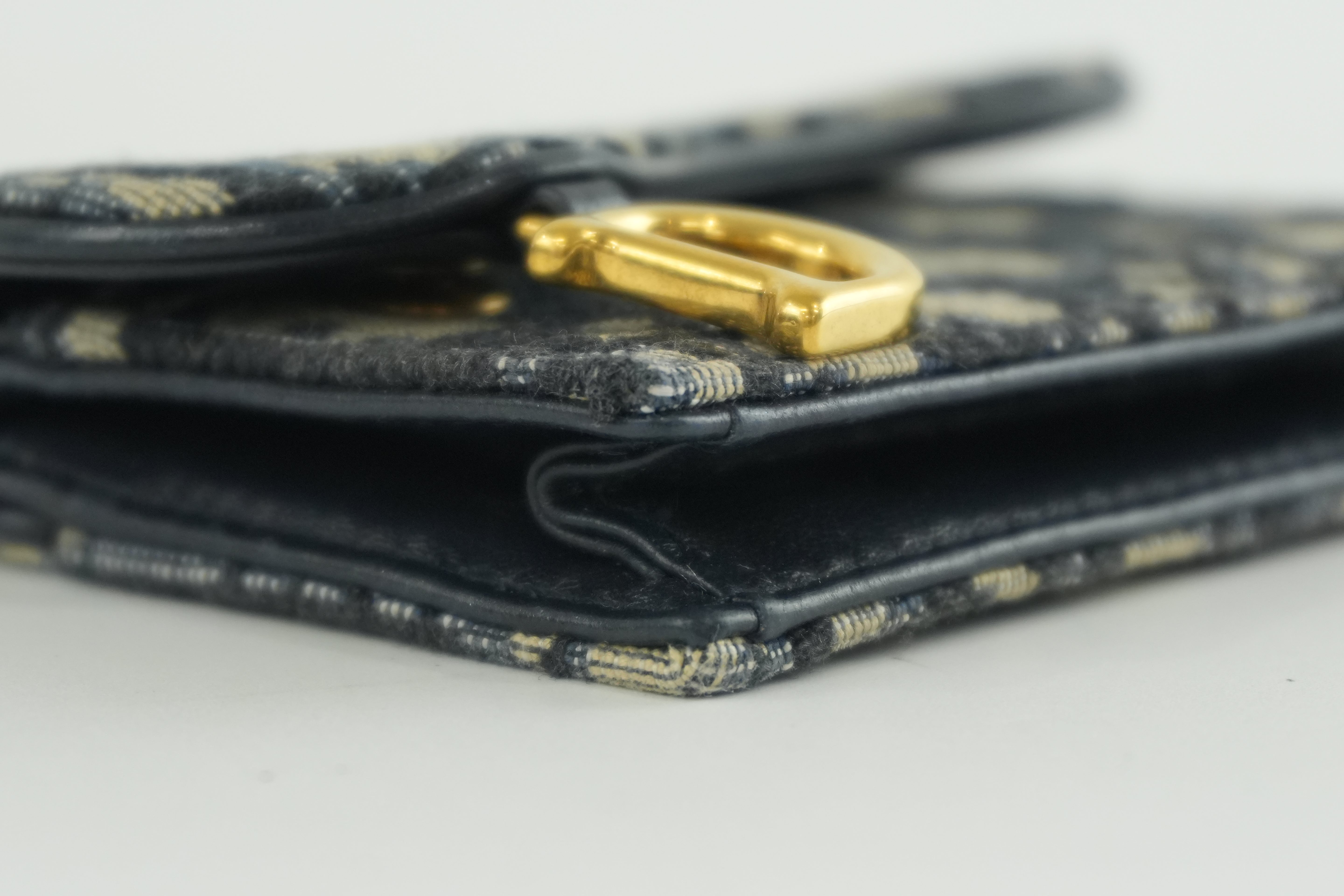 Christian Dior Card Case Blue Used