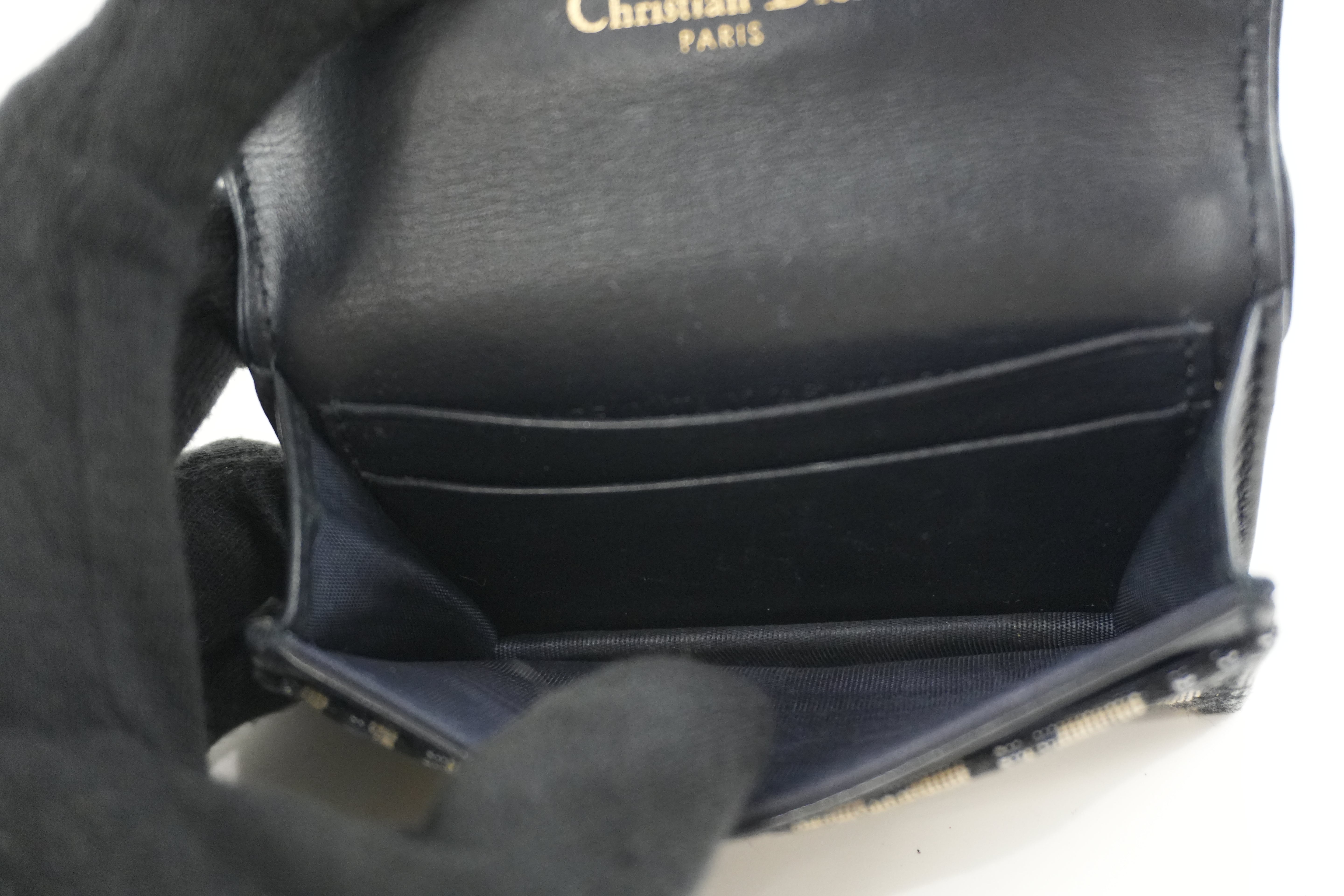 Christian Dior Card Case Blue Used