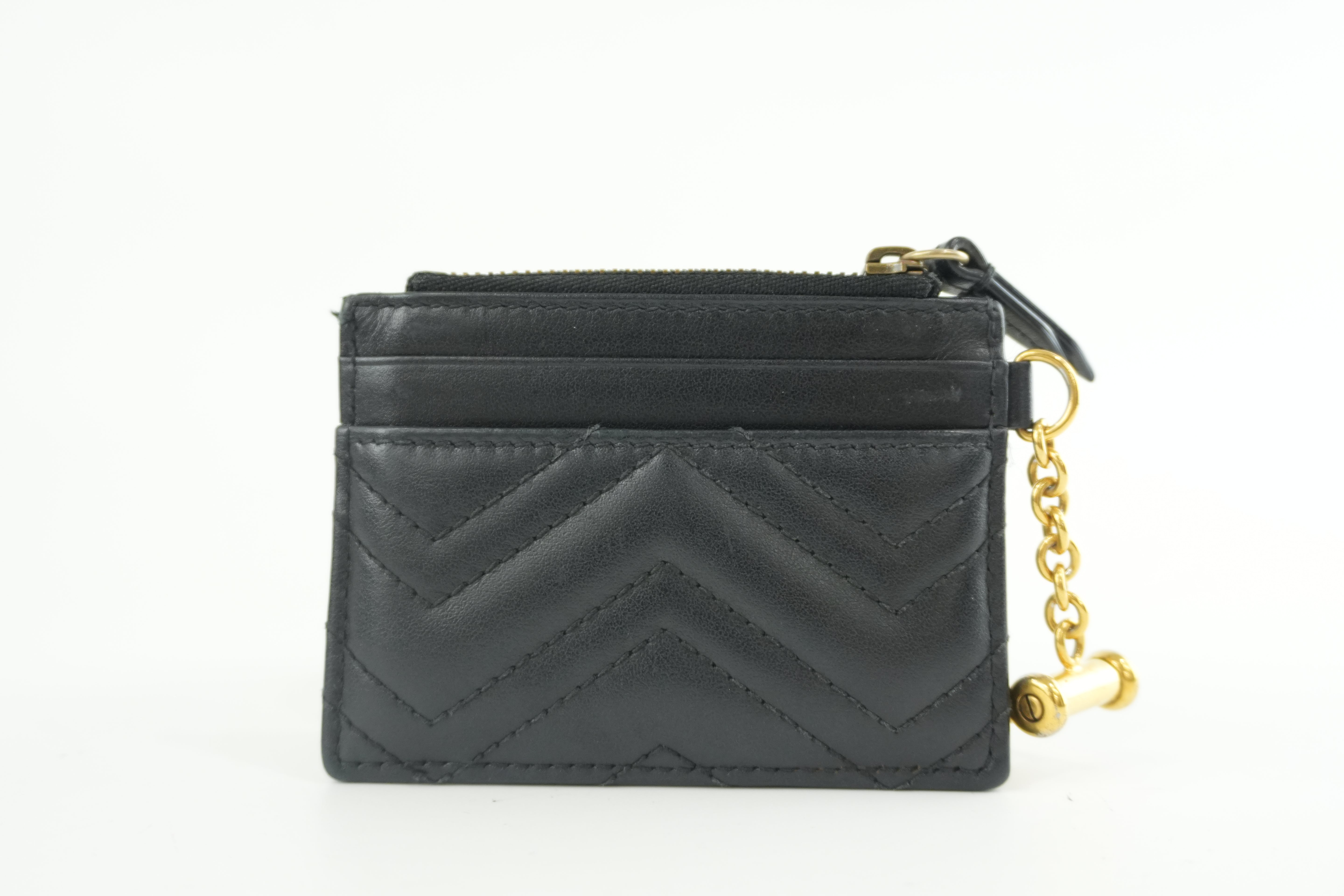 Gucci Leather Marmont Coin Case Black Used