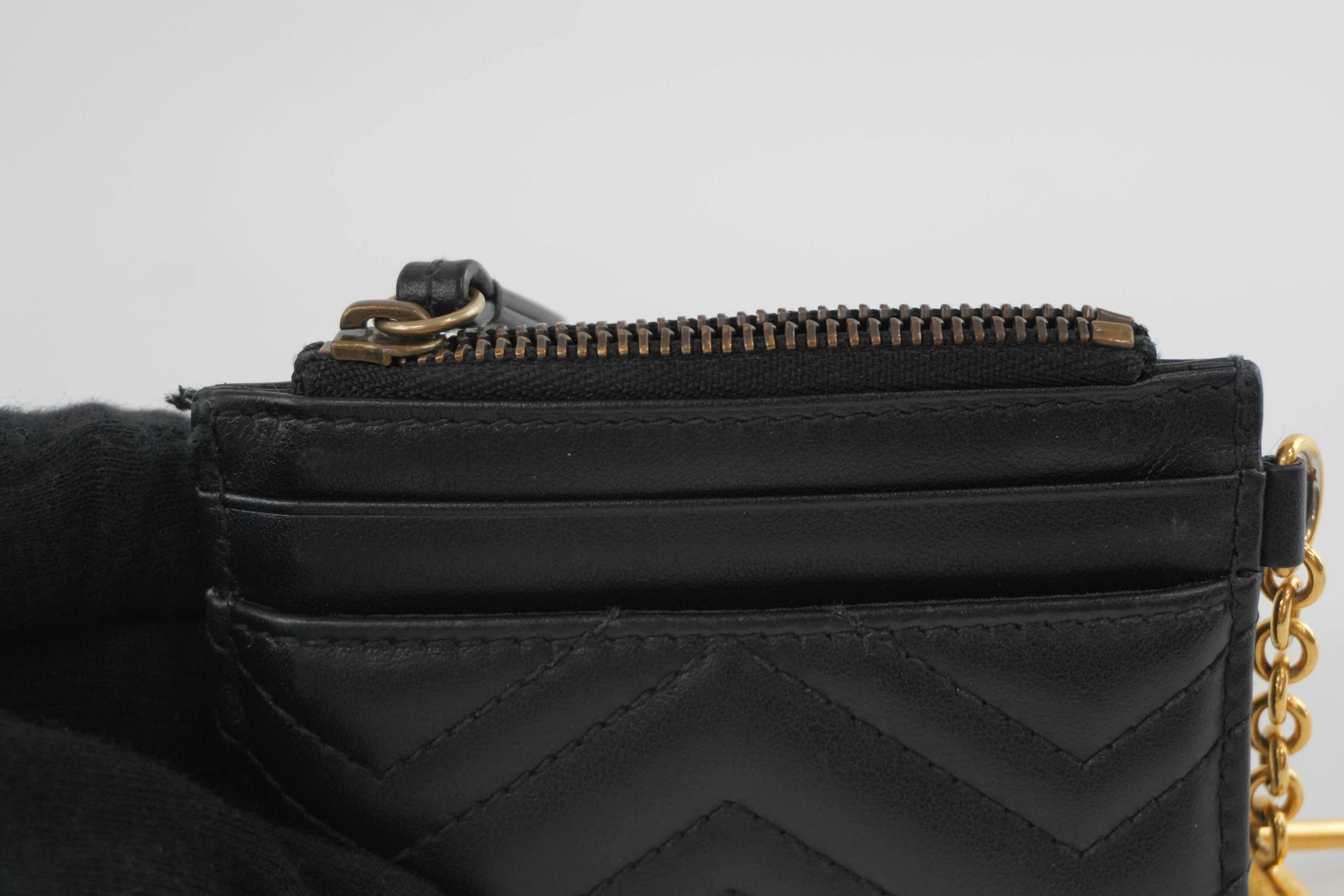Gucci Leather Marmont Coin Case Black Used