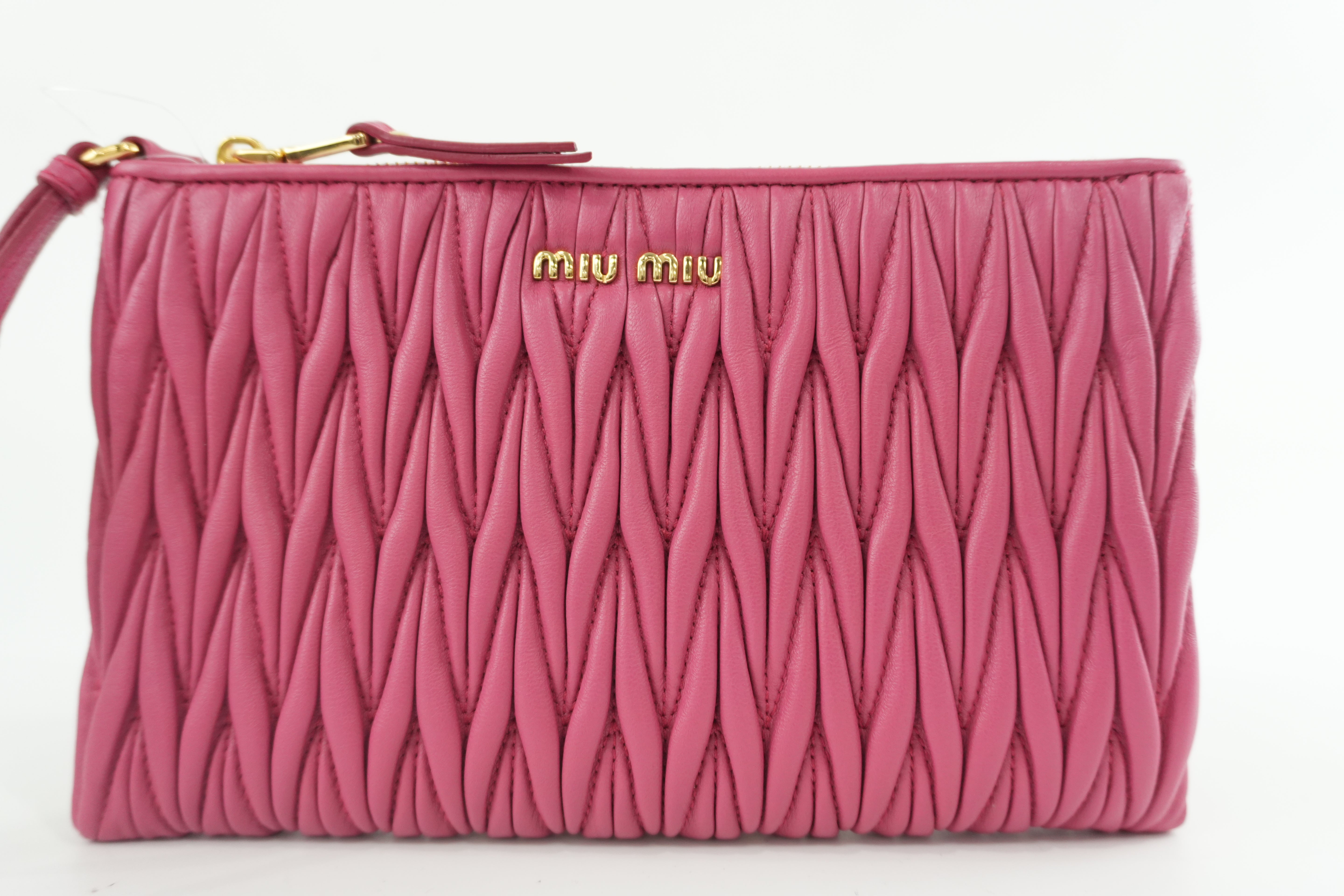 Miu Miu Wrist Clutch Pink Used