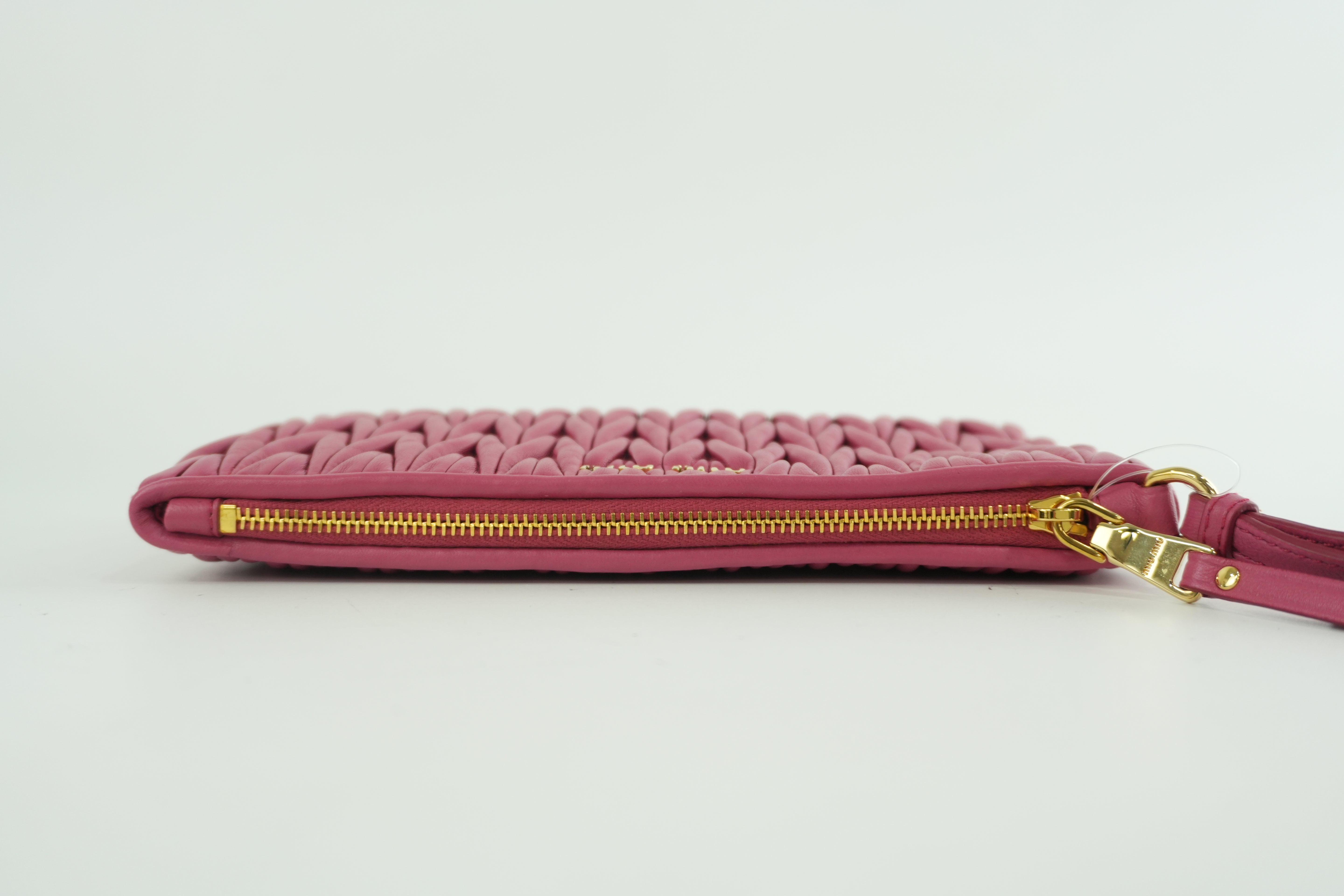 Miu Miu Wrist Clutch Pink Used