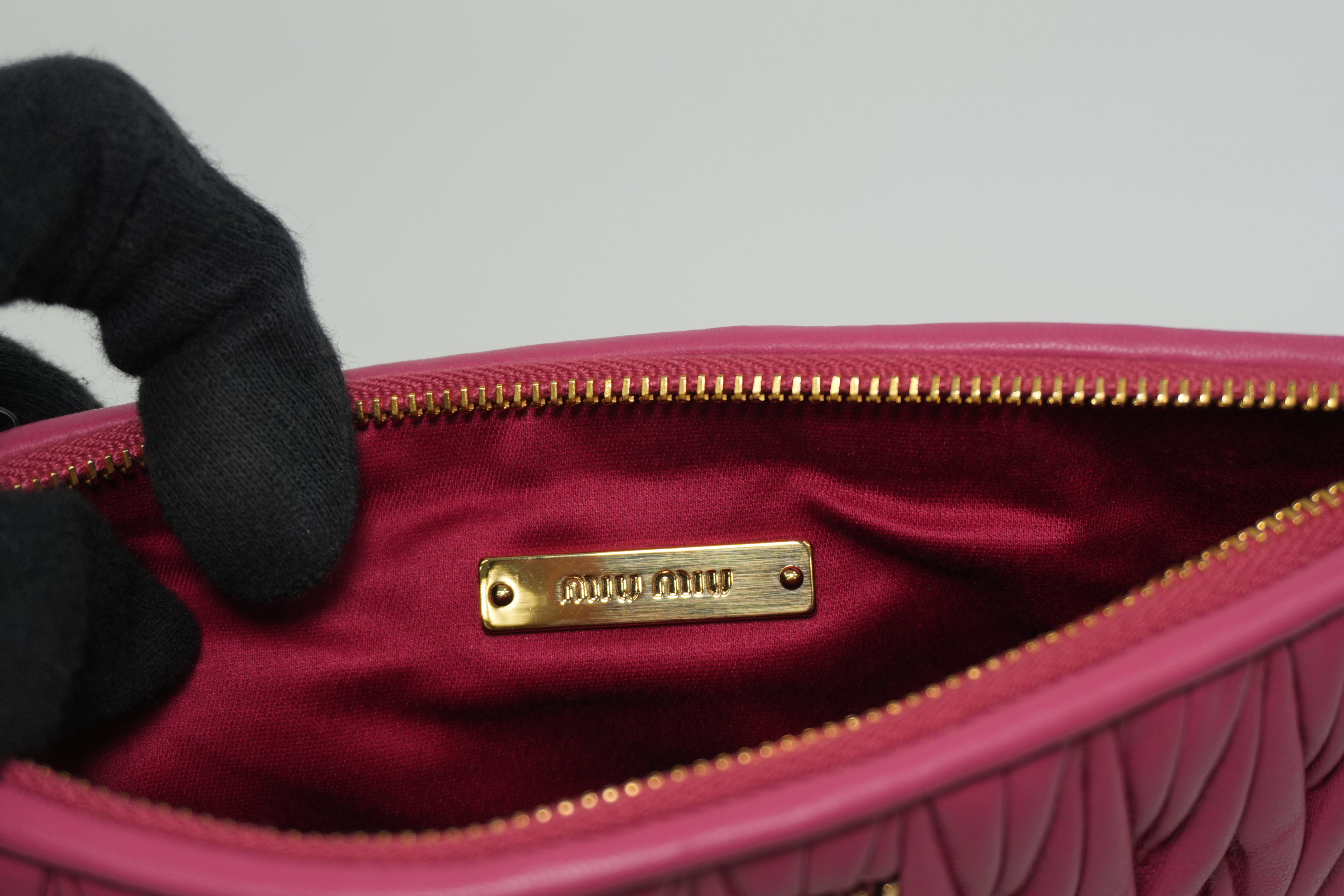Miu Miu Wrist Clutch Pink Used