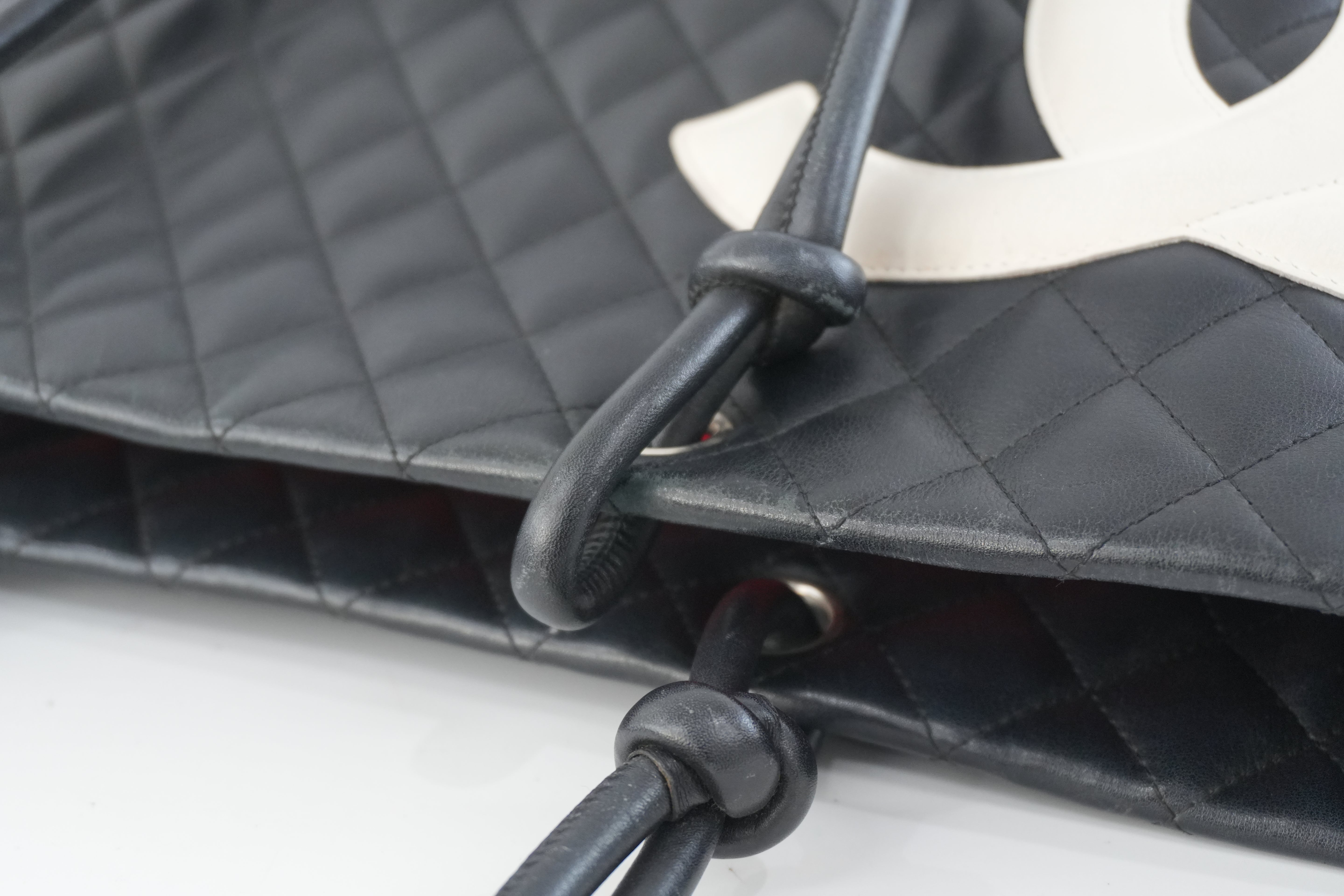 Chanel Leather Tote Bag Black Used