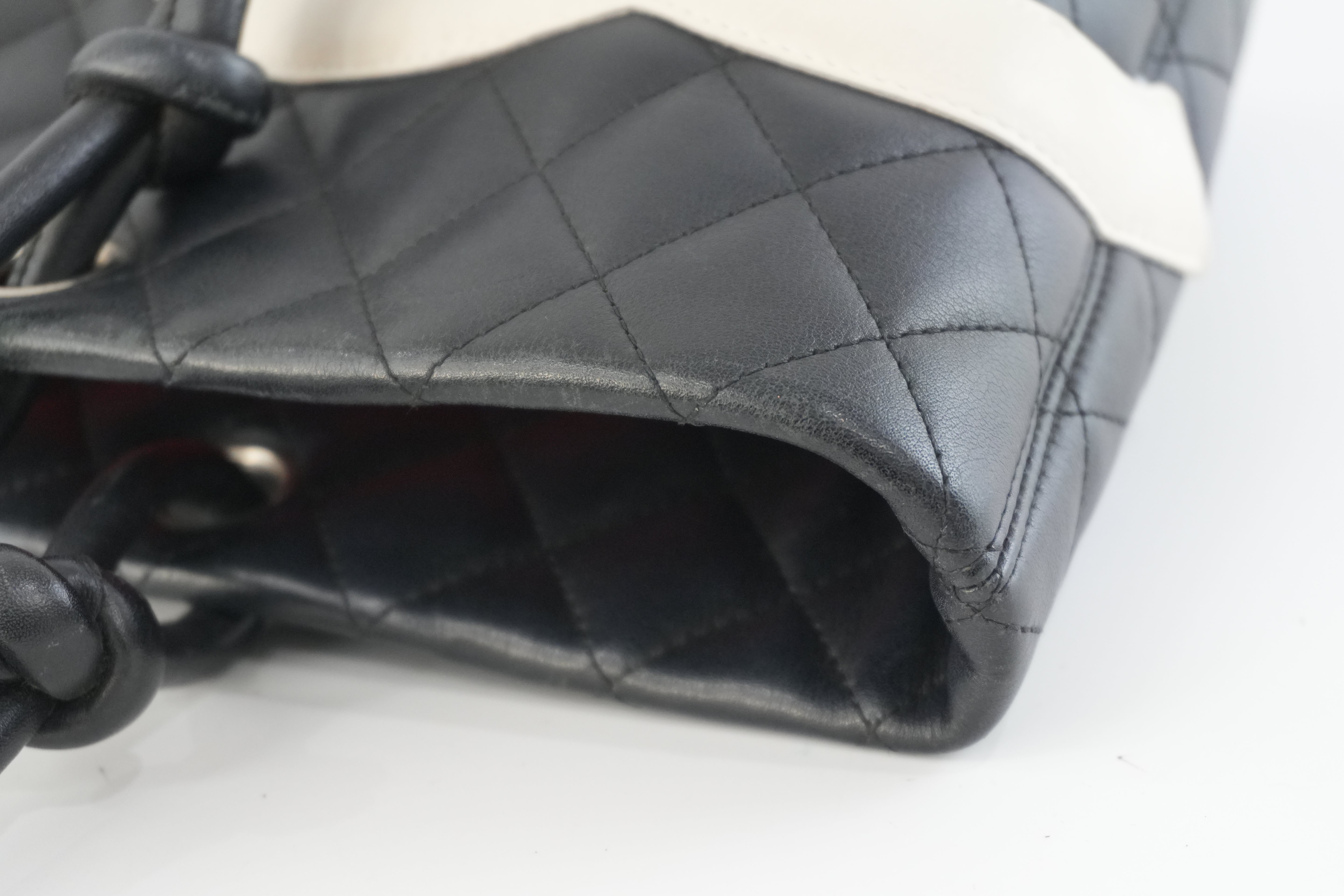 Chanel Leather Tote Bag Black Used