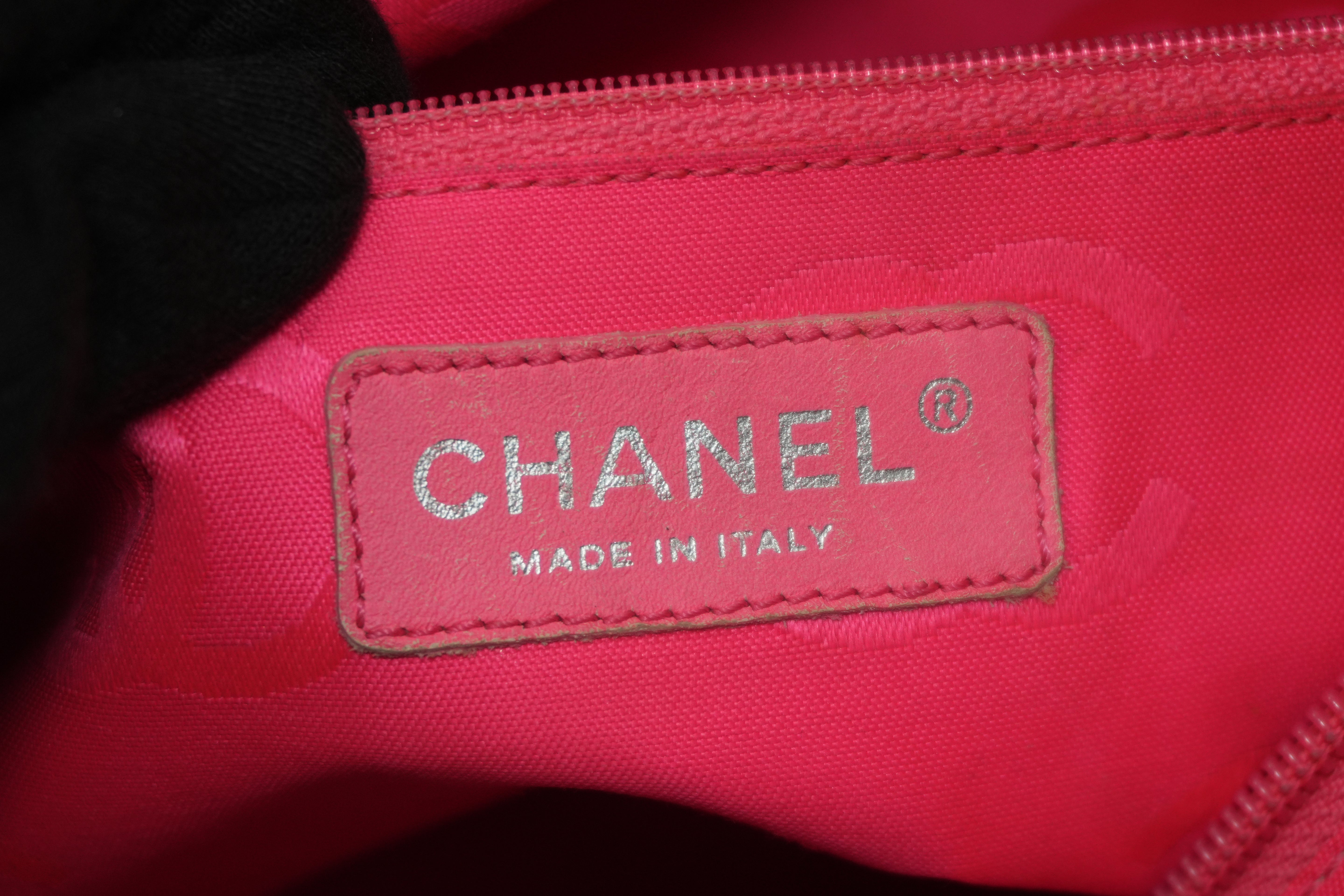 Chanel Leather Tote Bag Black Used