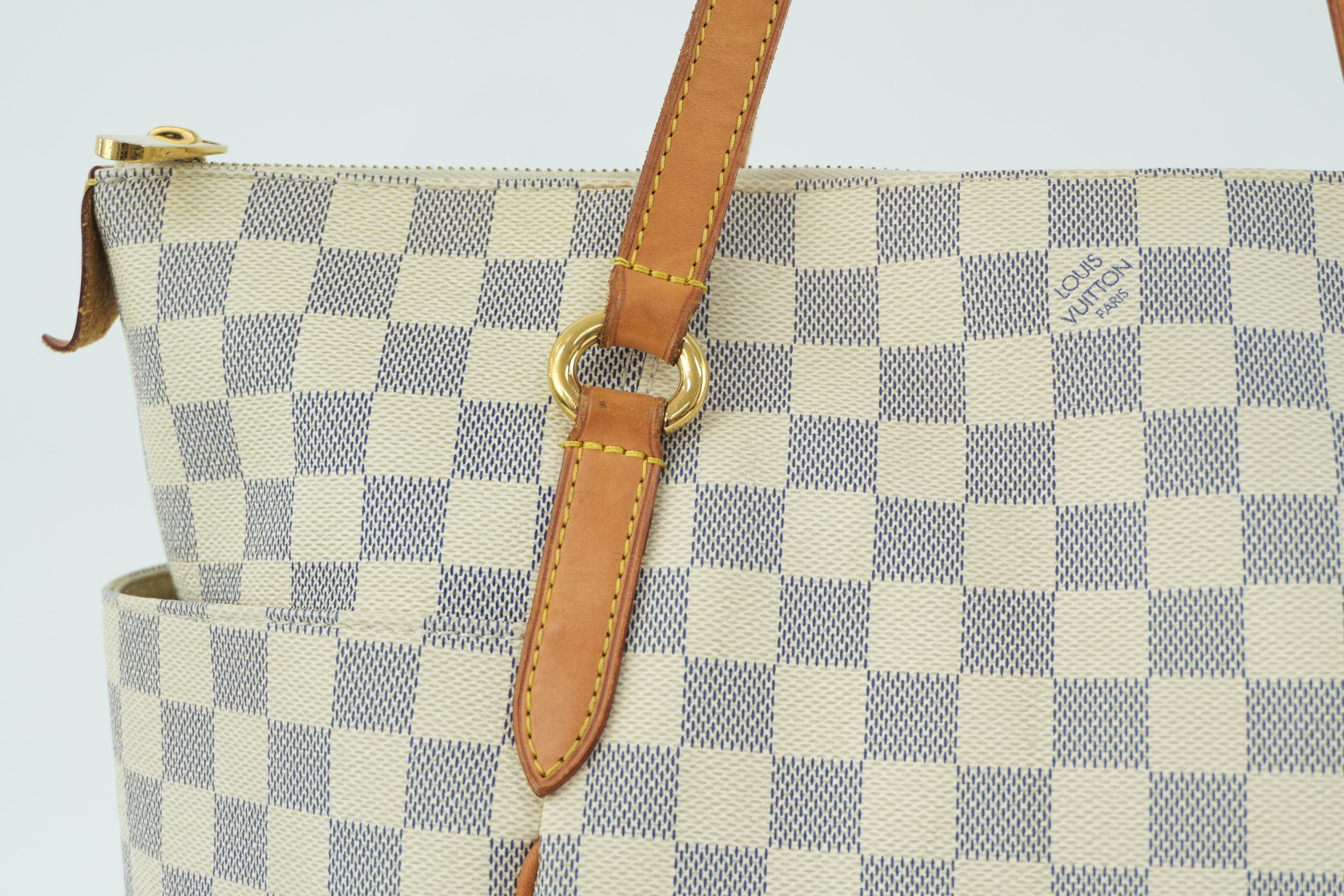 Louis Vuitton Damier Azur Totally MM Tote Bag Used