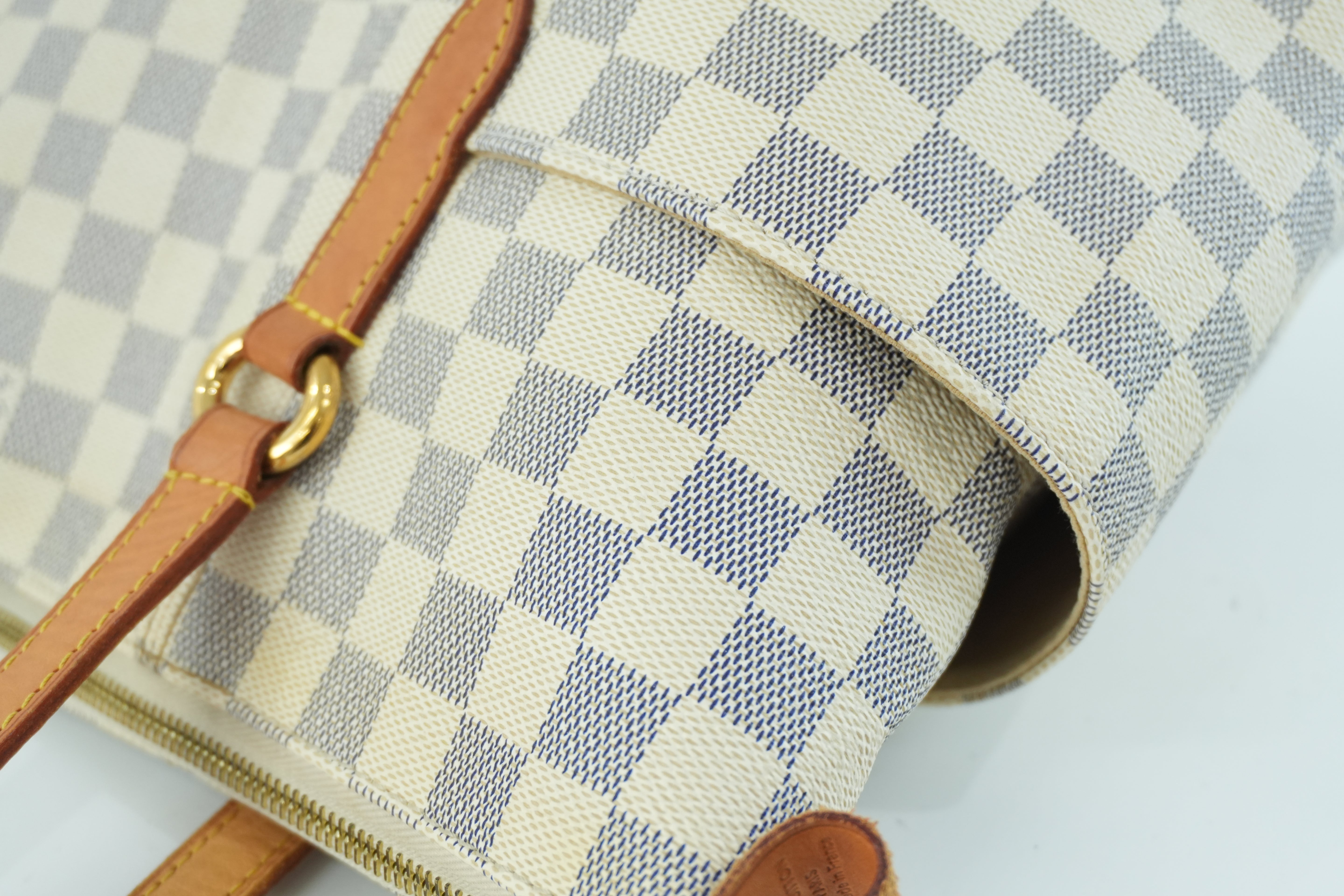 Louis Vuitton Damier Azur Totally MM Tote Bag Used
