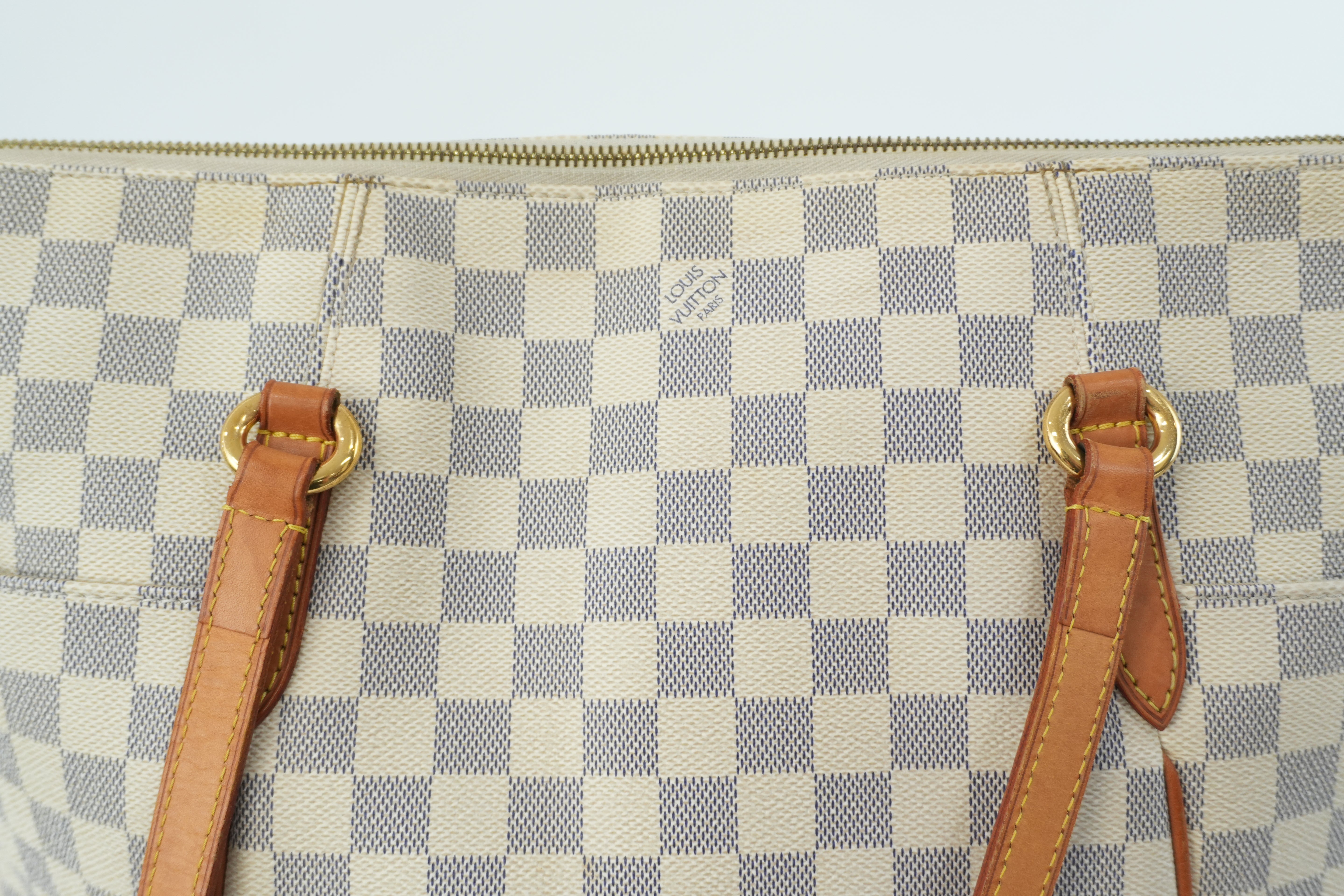 Louis Vuitton Damier Azur Totally MM Tote Bag Used