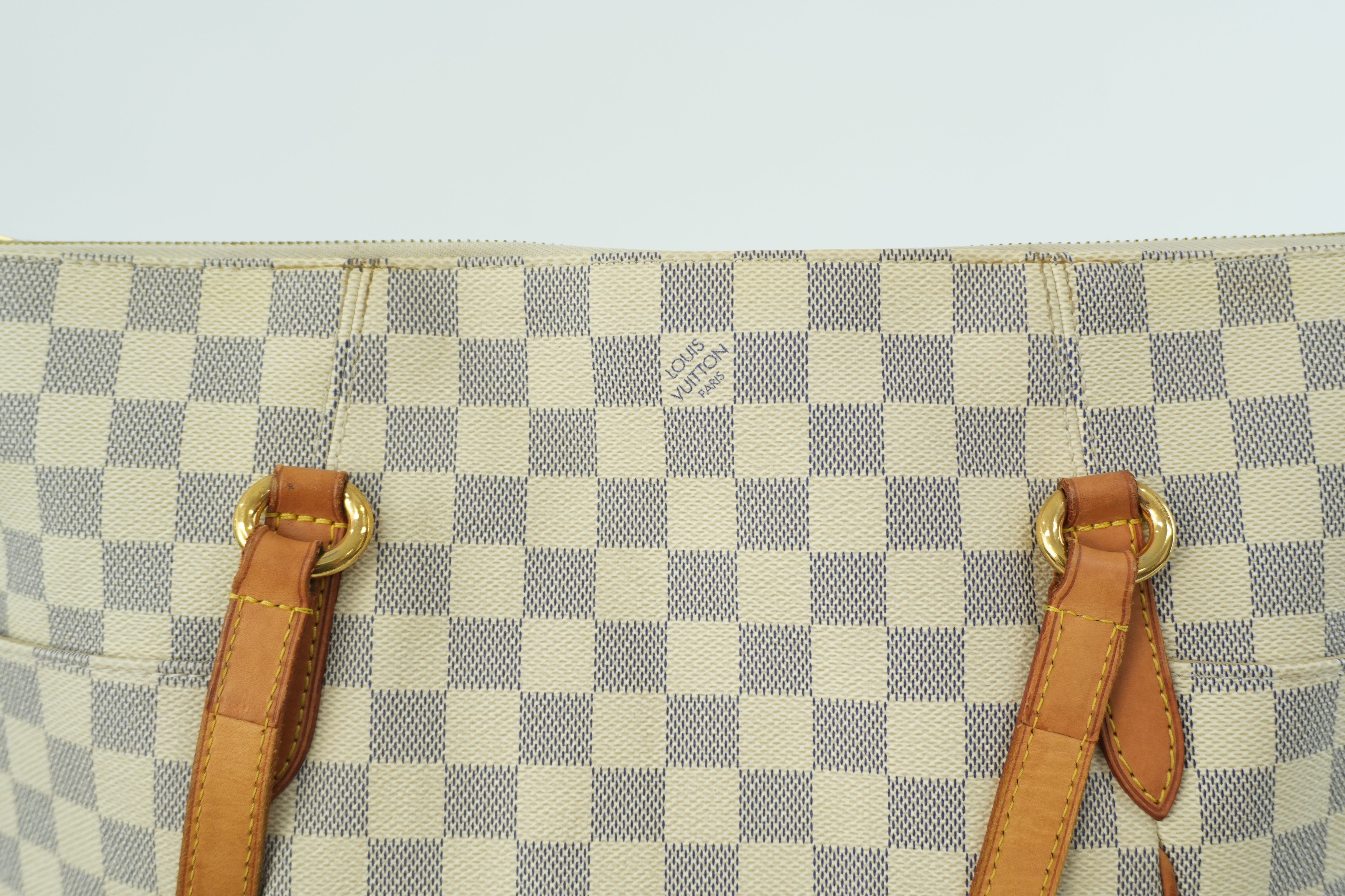 Louis Vuitton Damier Azur Totally MM Tote Bag Used