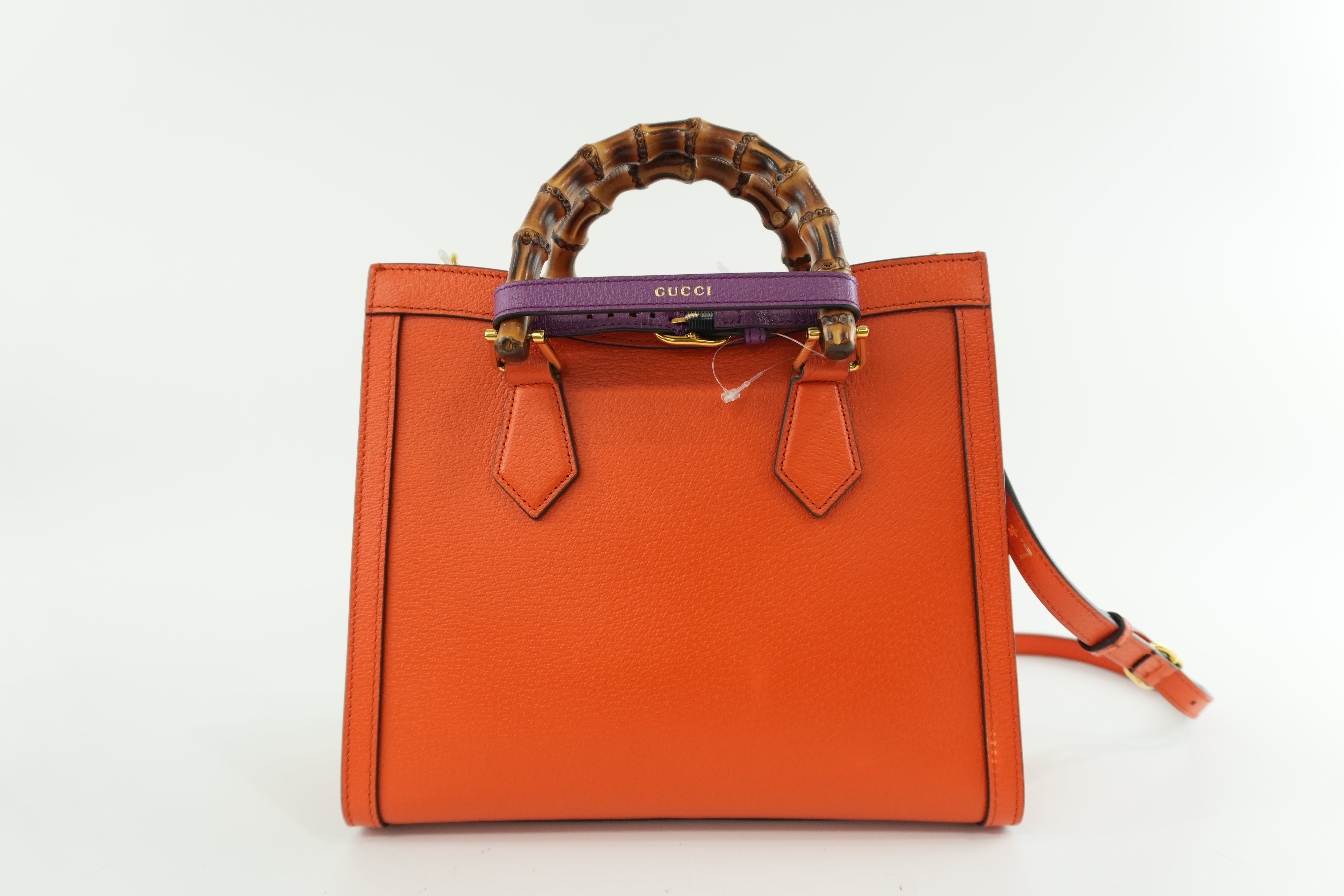 Gucci Diana Medium Tote Bag Orange Used