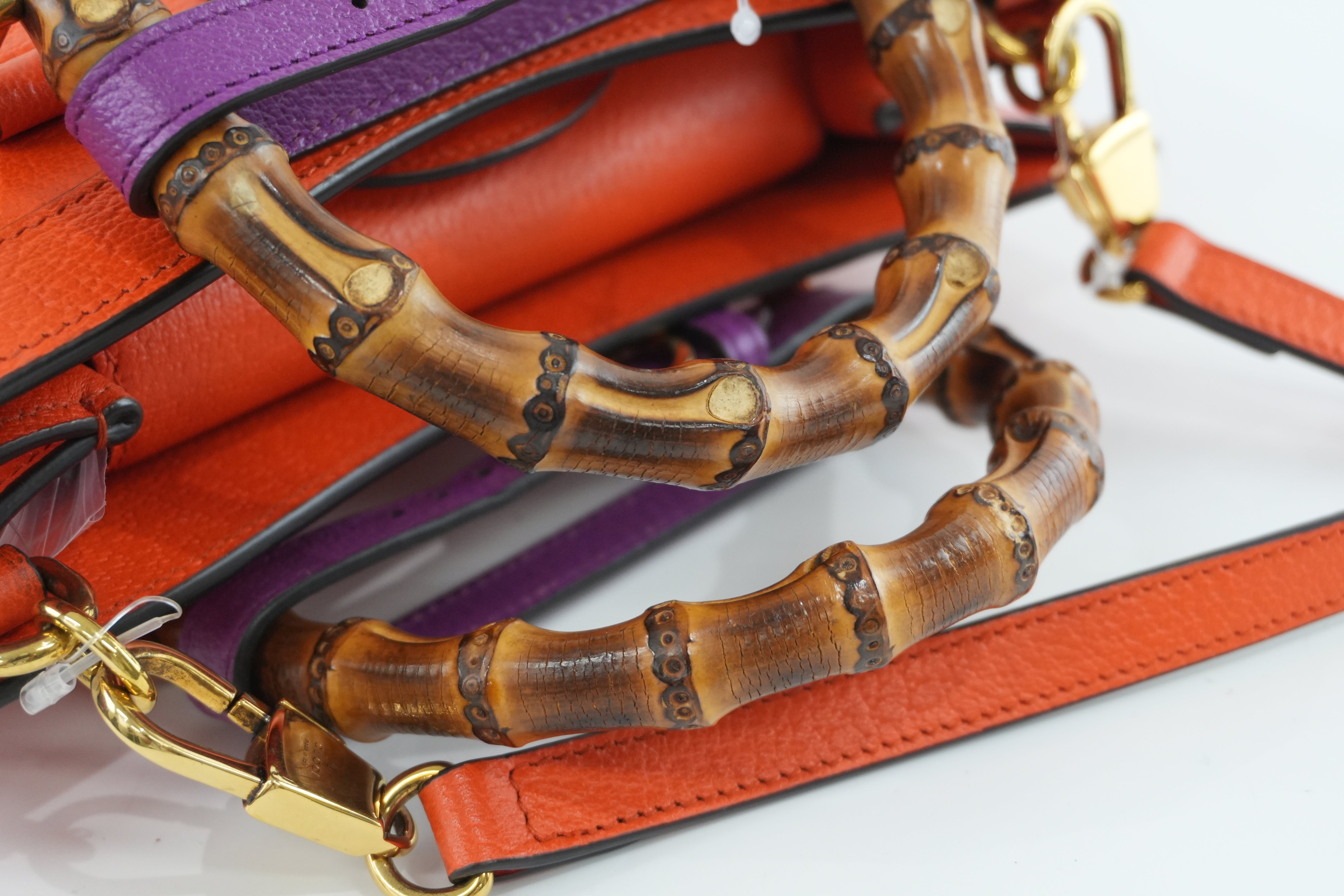 Gucci Diana Medium Tote Bag Orange Used