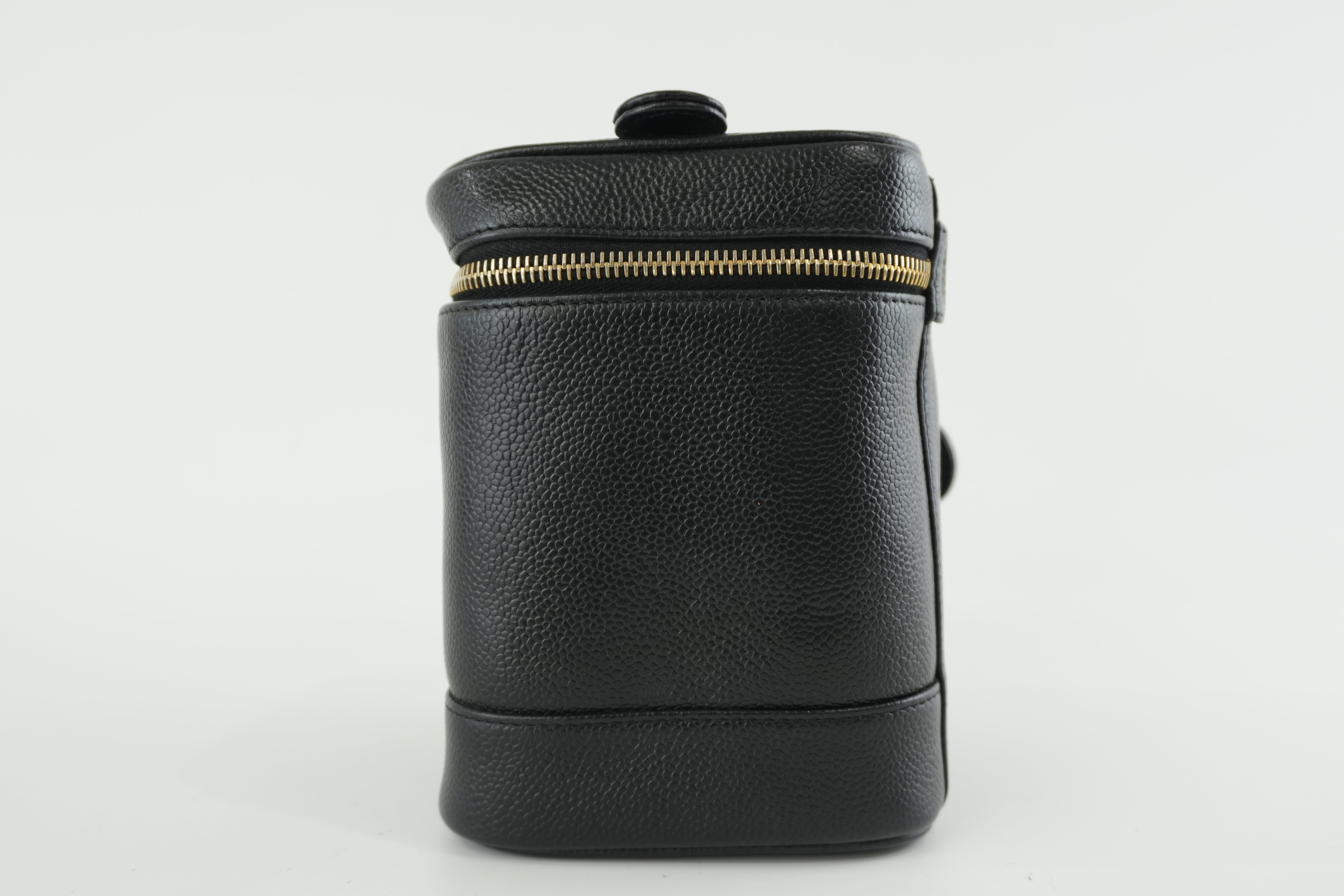 Chanel Caviar Leather Vanity Case Black Used