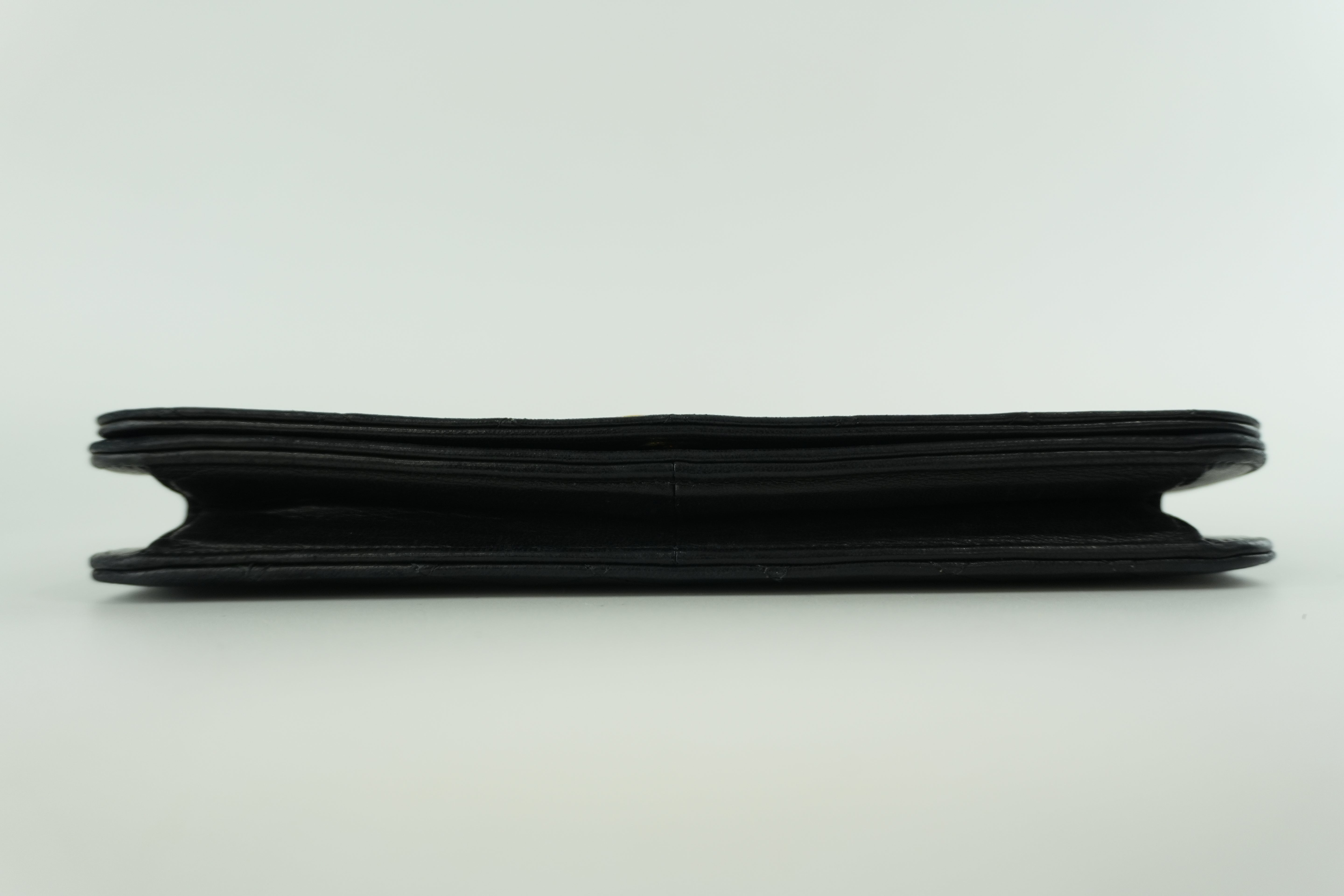 Chanel Lambskin Leather Chain Shoulder Bag Black Used