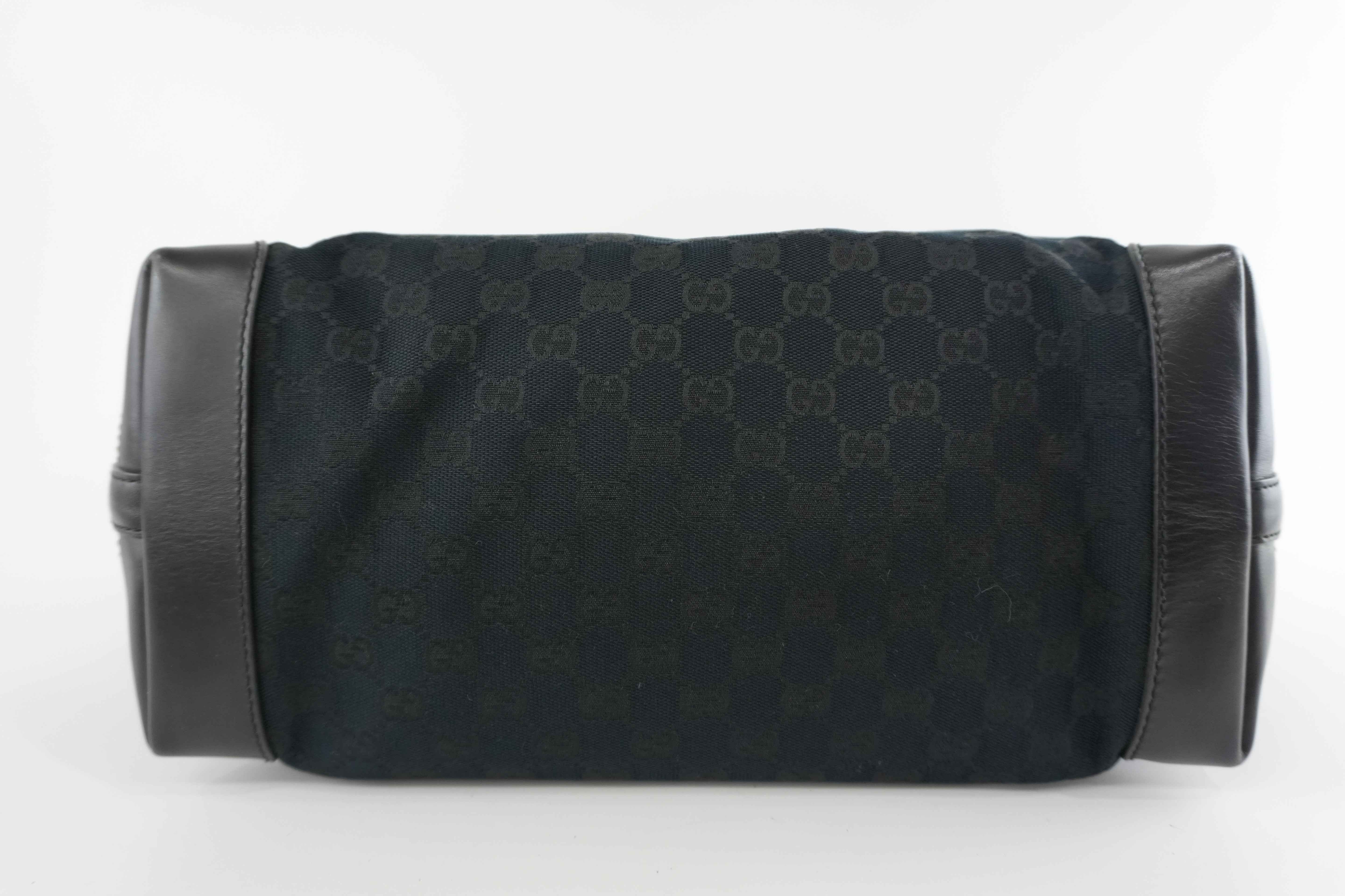Gucci Canvas Tote Bag Black Used