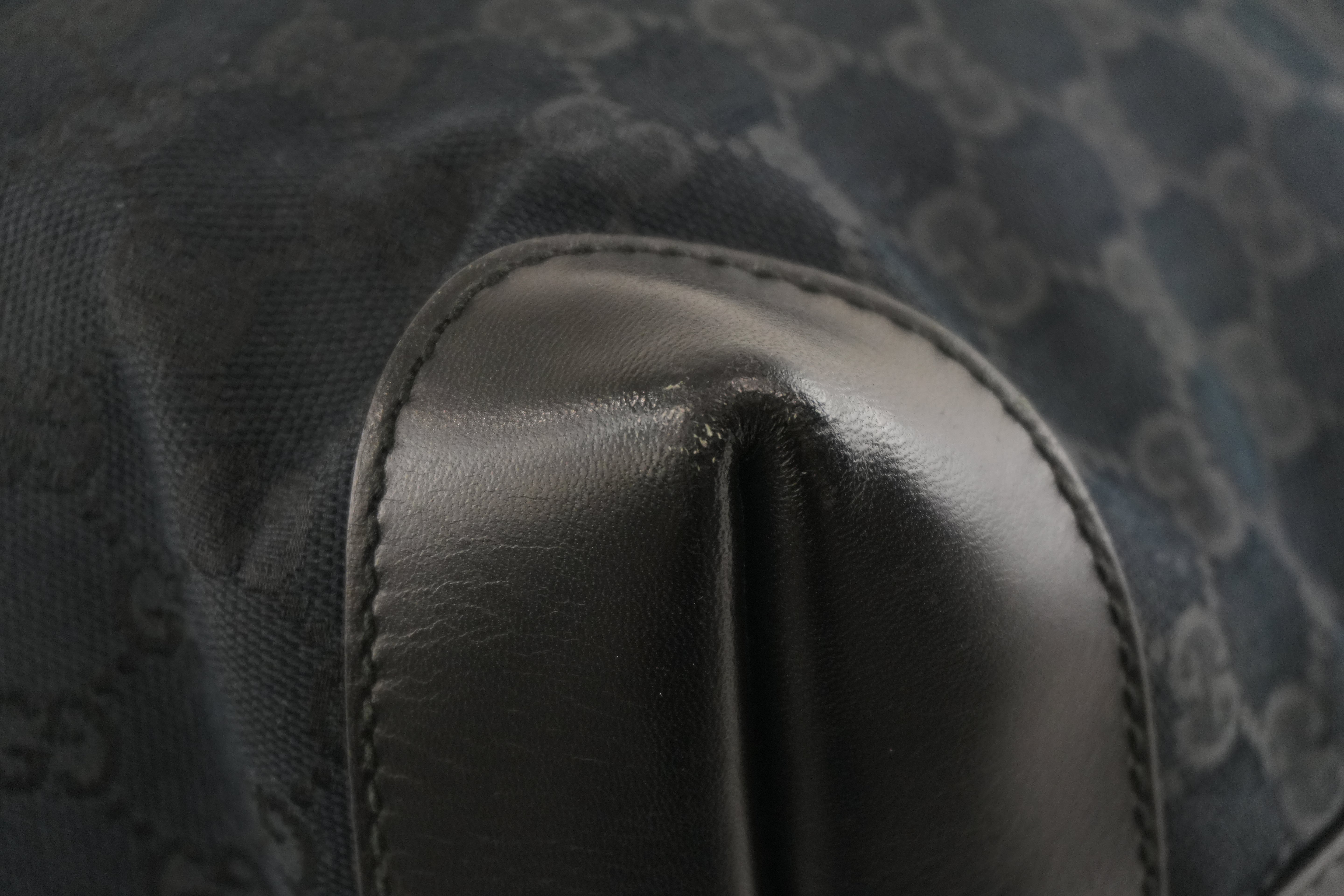 Gucci Canvas Tote Bag Black Used