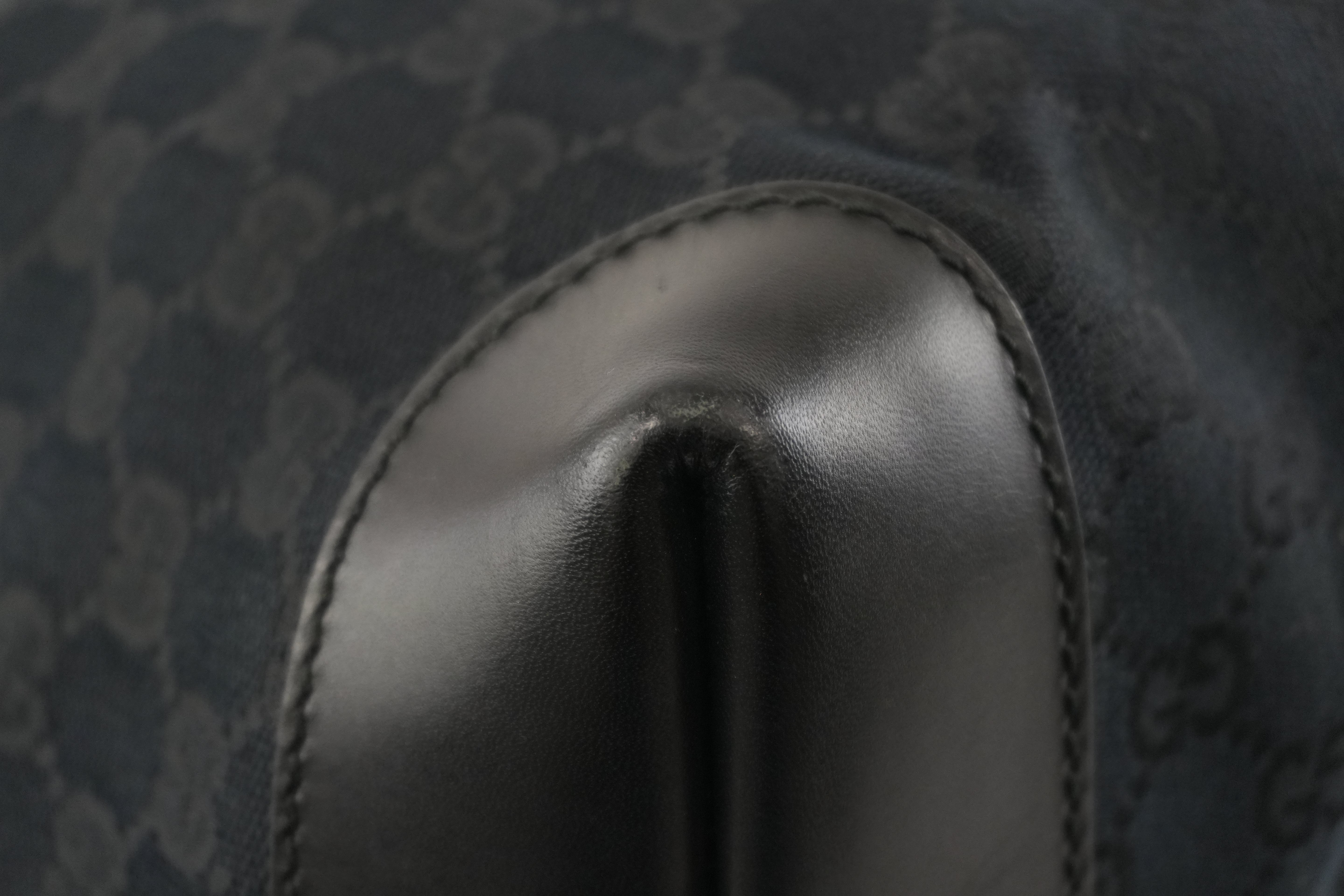 Gucci Canvas Tote Bag Black Used