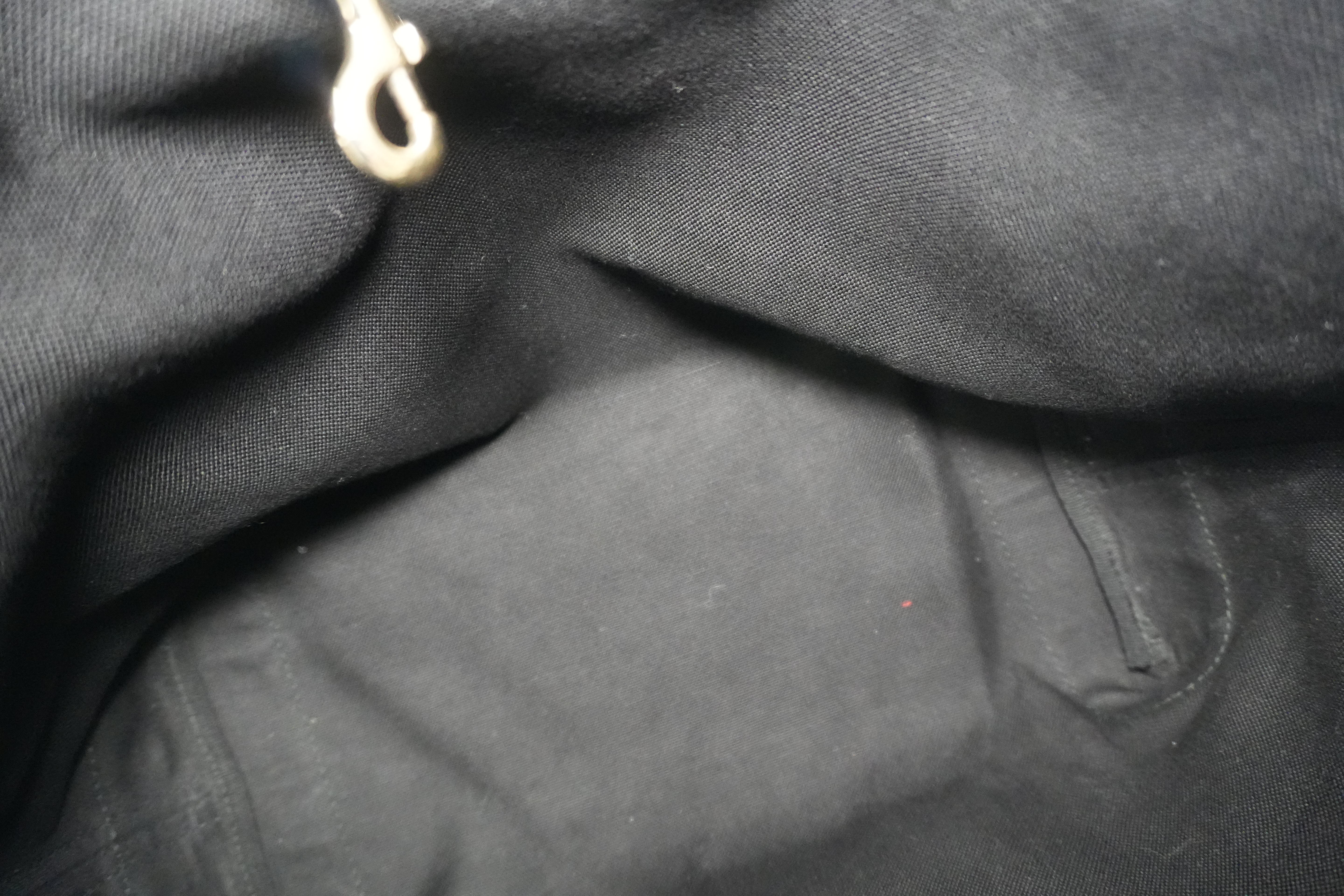 Gucci Canvas Tote Bag Black Used