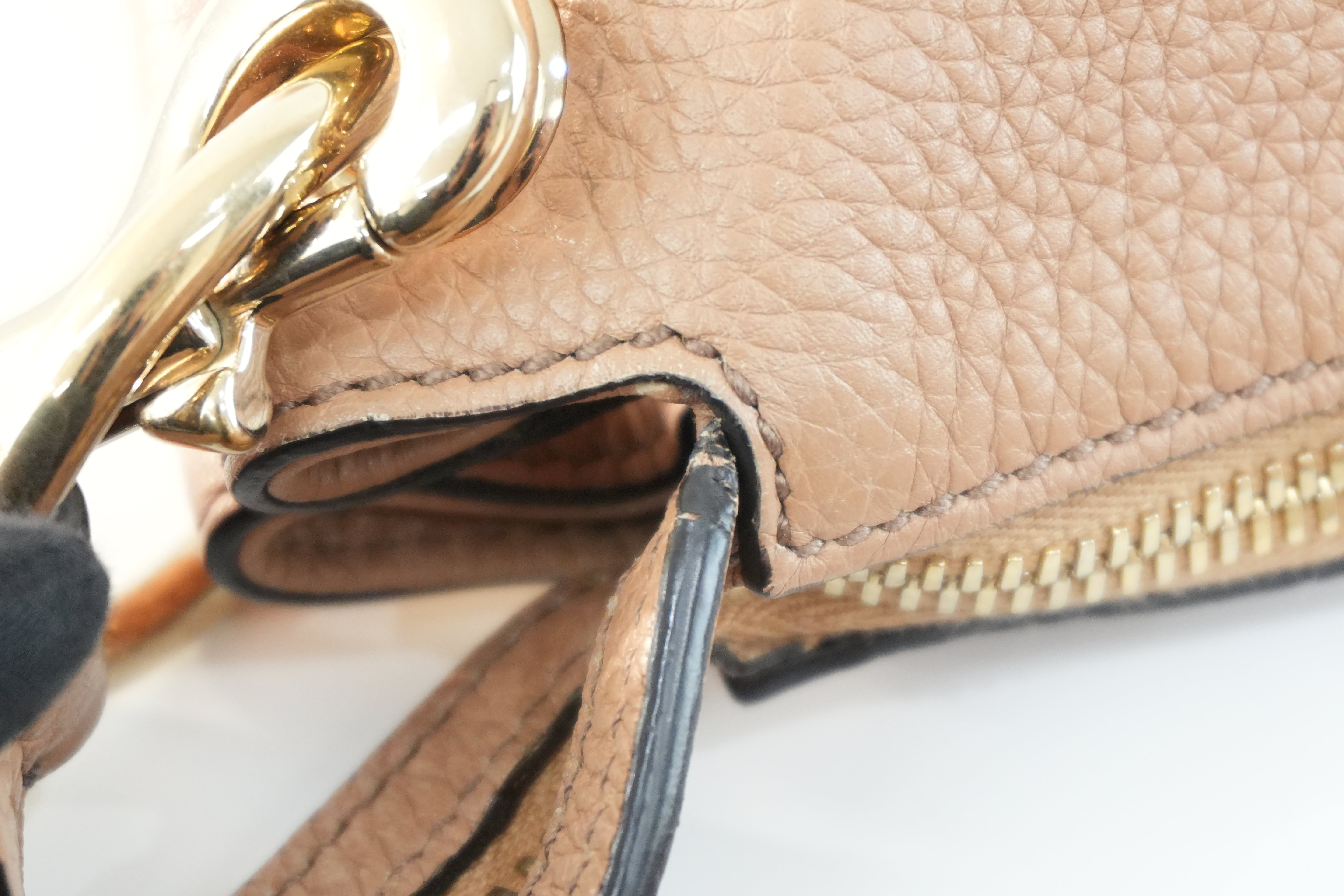 Gucci Soho Interlocking Two Way Shoulder Bag Beige Used