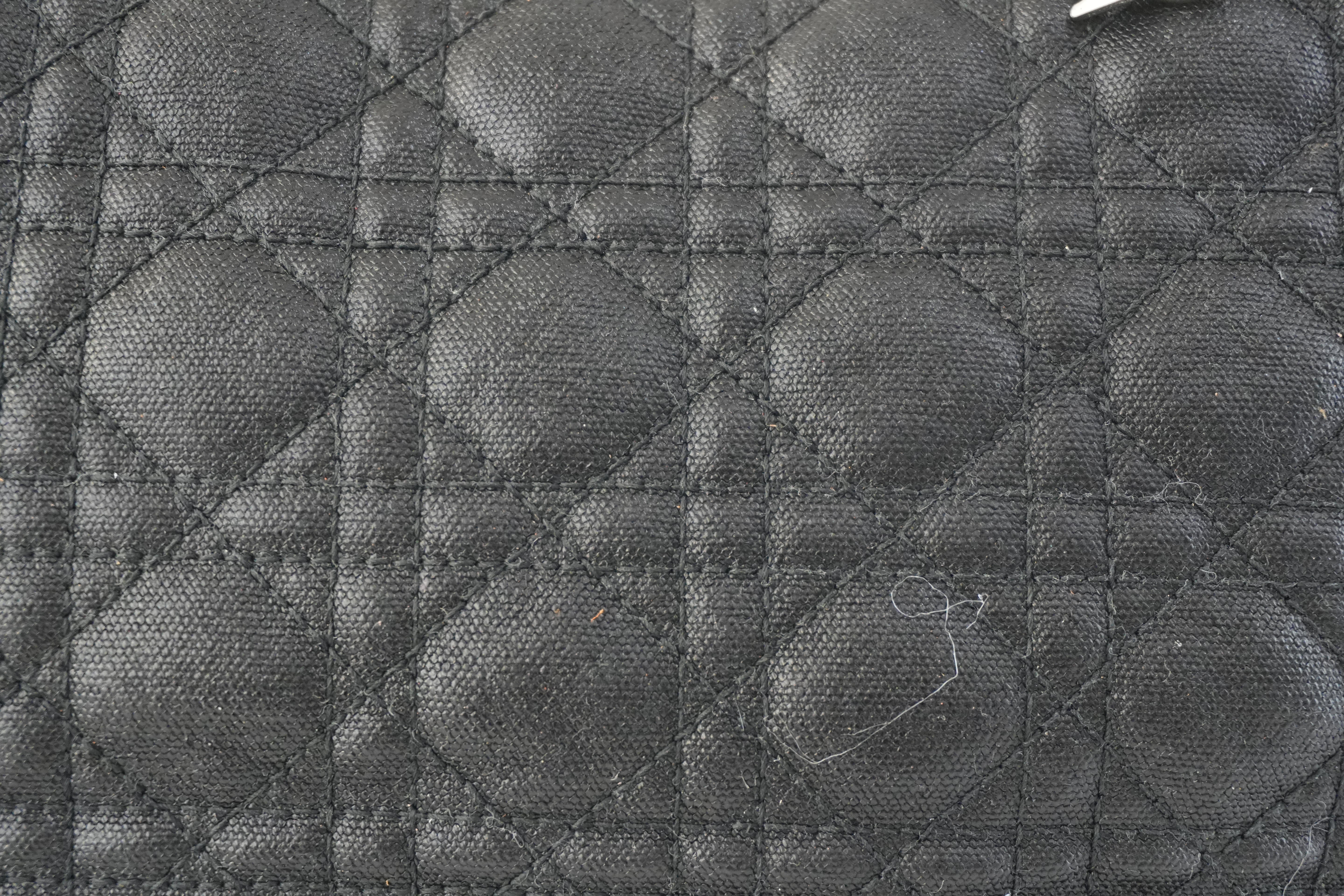 Christian Dior Nylon Panarea Tote Bag Black Used