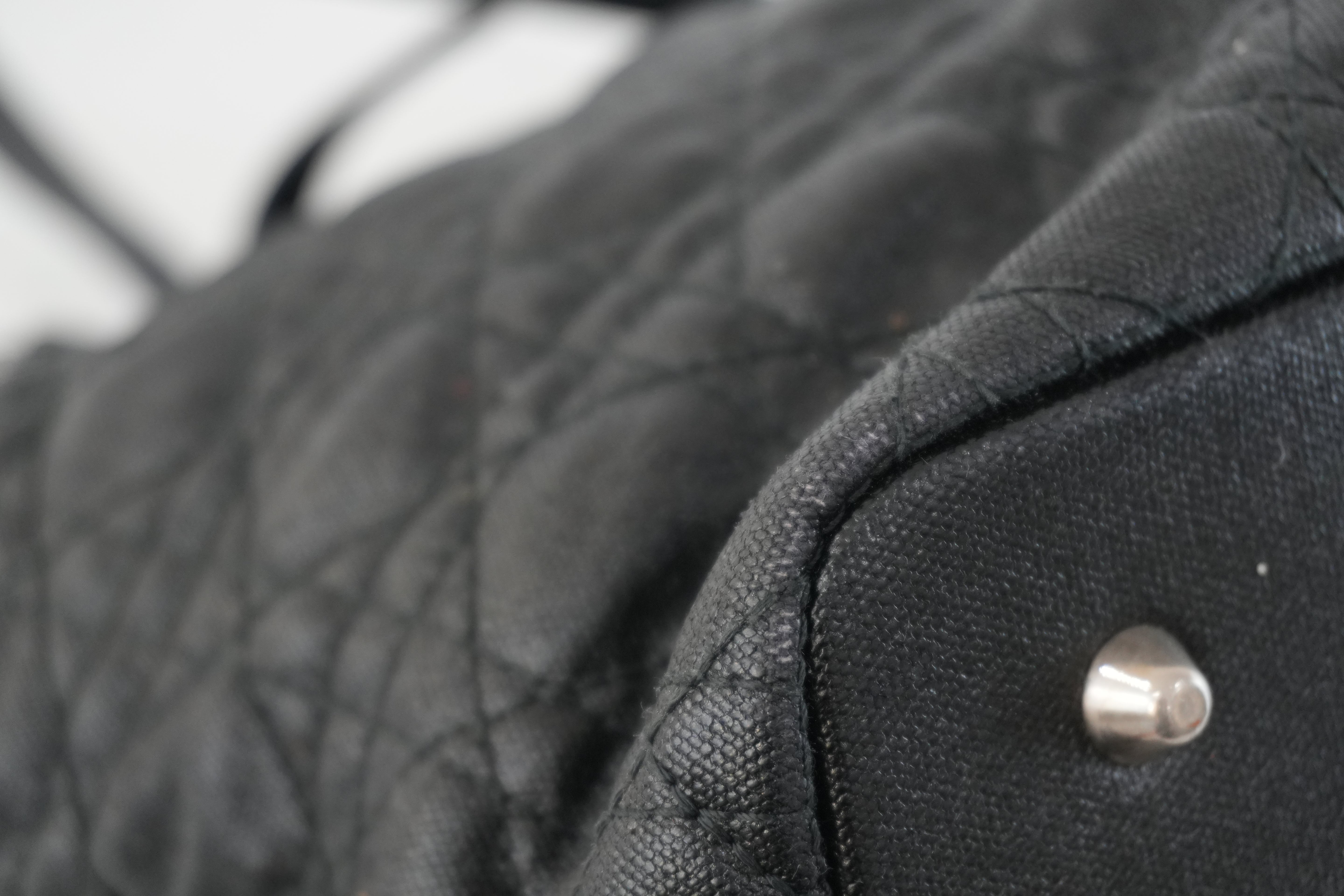 Christian Dior Nylon Panarea Tote Bag Black Used