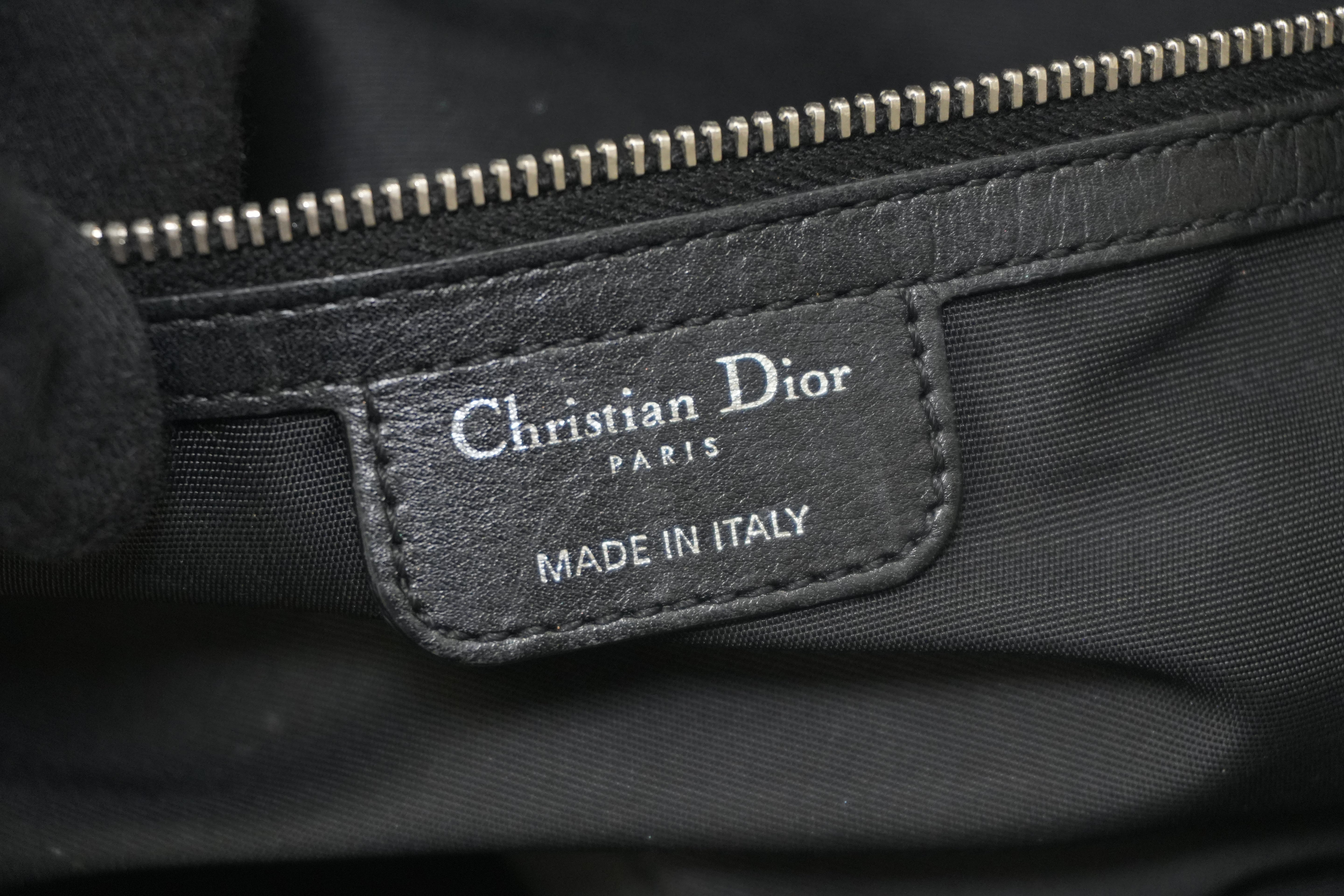 Christian Dior Nylon Panarea Tote Bag Black Used