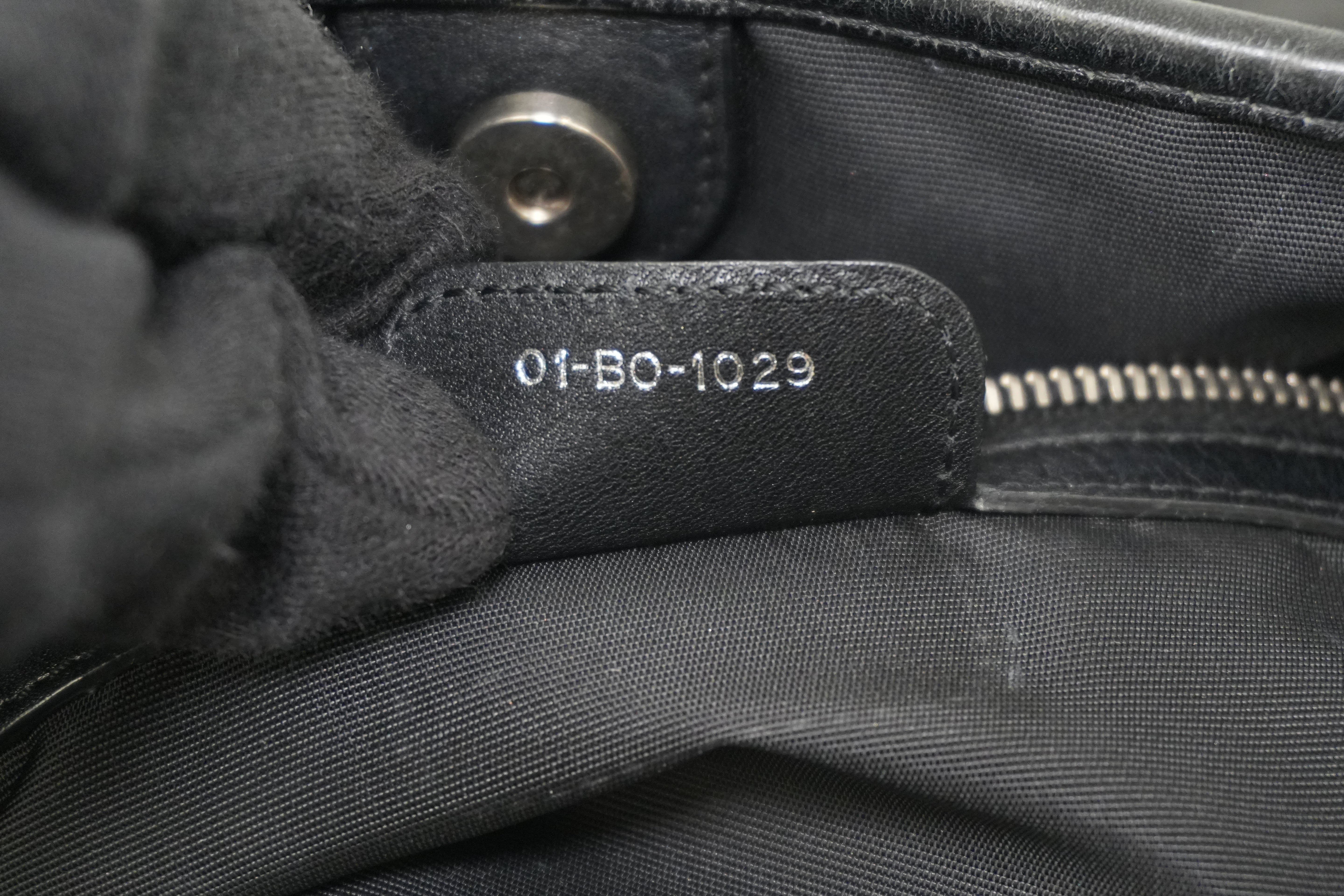 Christian Dior Nylon Panarea Tote Bag Black Used