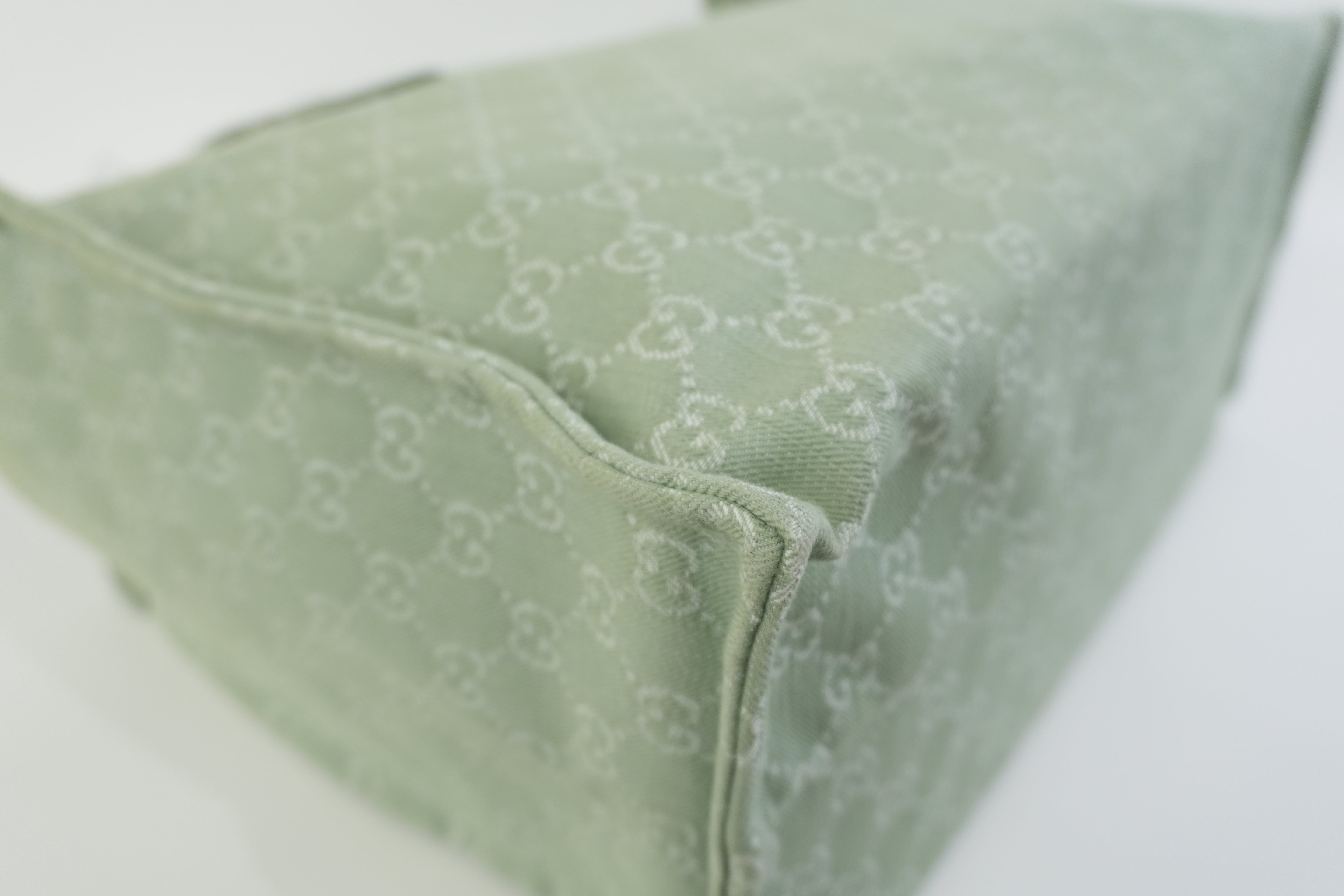 Pre-owned Gucci Large Ophidia GG Tote Bag Green Used