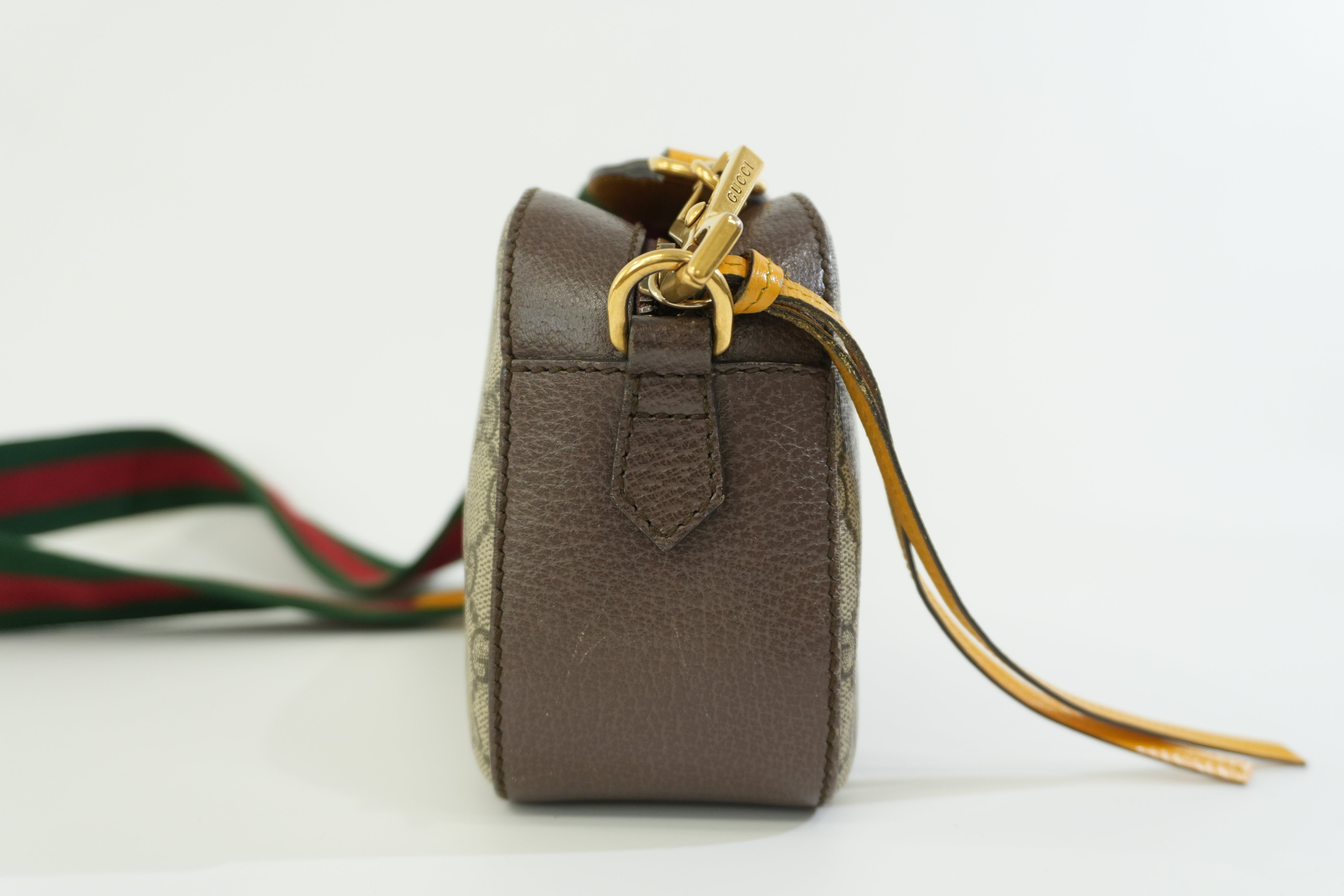 Gucci Canvas Supreme Sheryline Shoulder Bag Brown Used