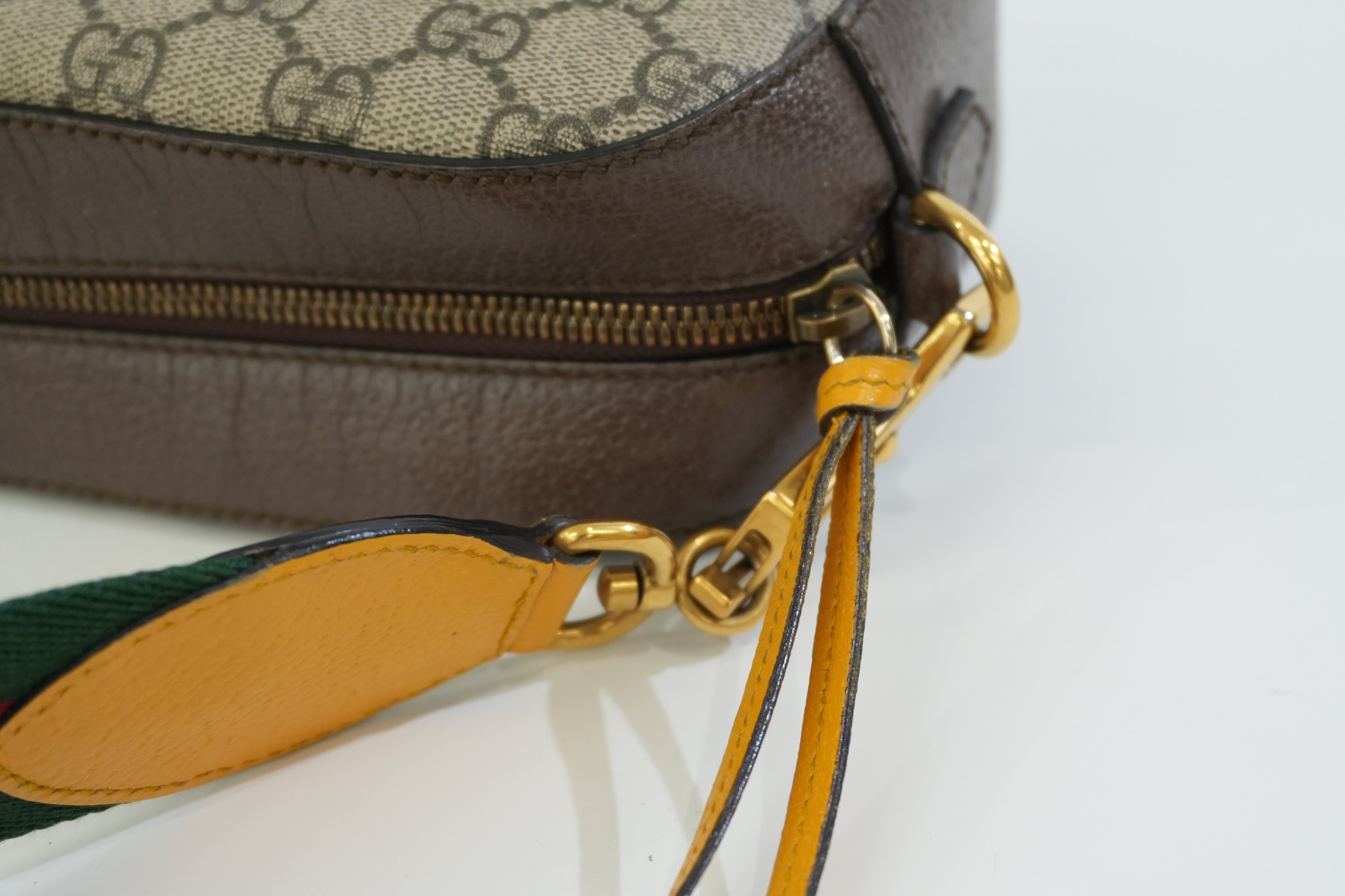 Gucci Canvas Supreme Sheryline Shoulder Bag Brown Used