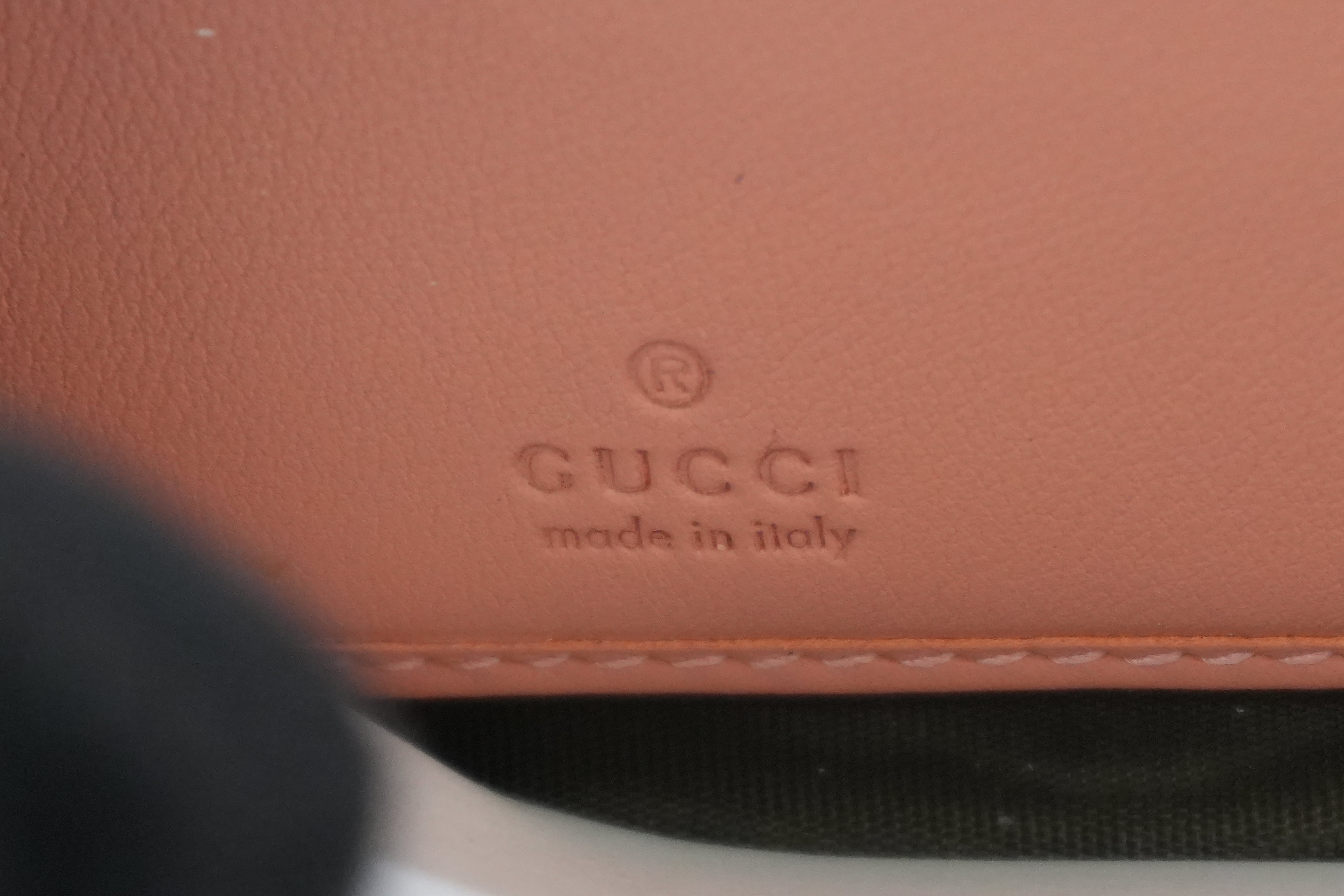 Gucci Snakeskin Leather Zippy Wallet Pink Used