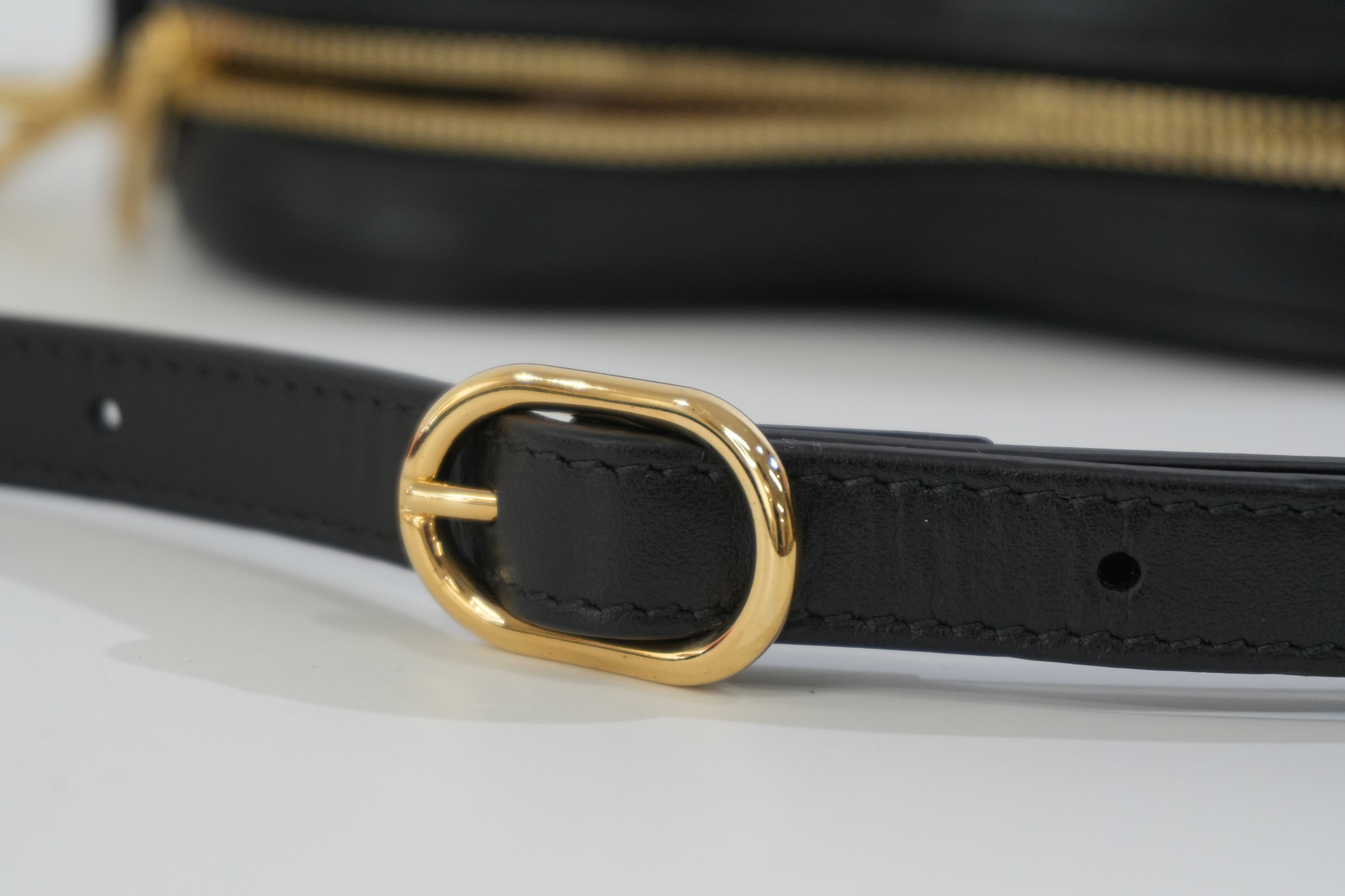 Gucci Leather Marmont Heart Shoulder Bag Black Used
