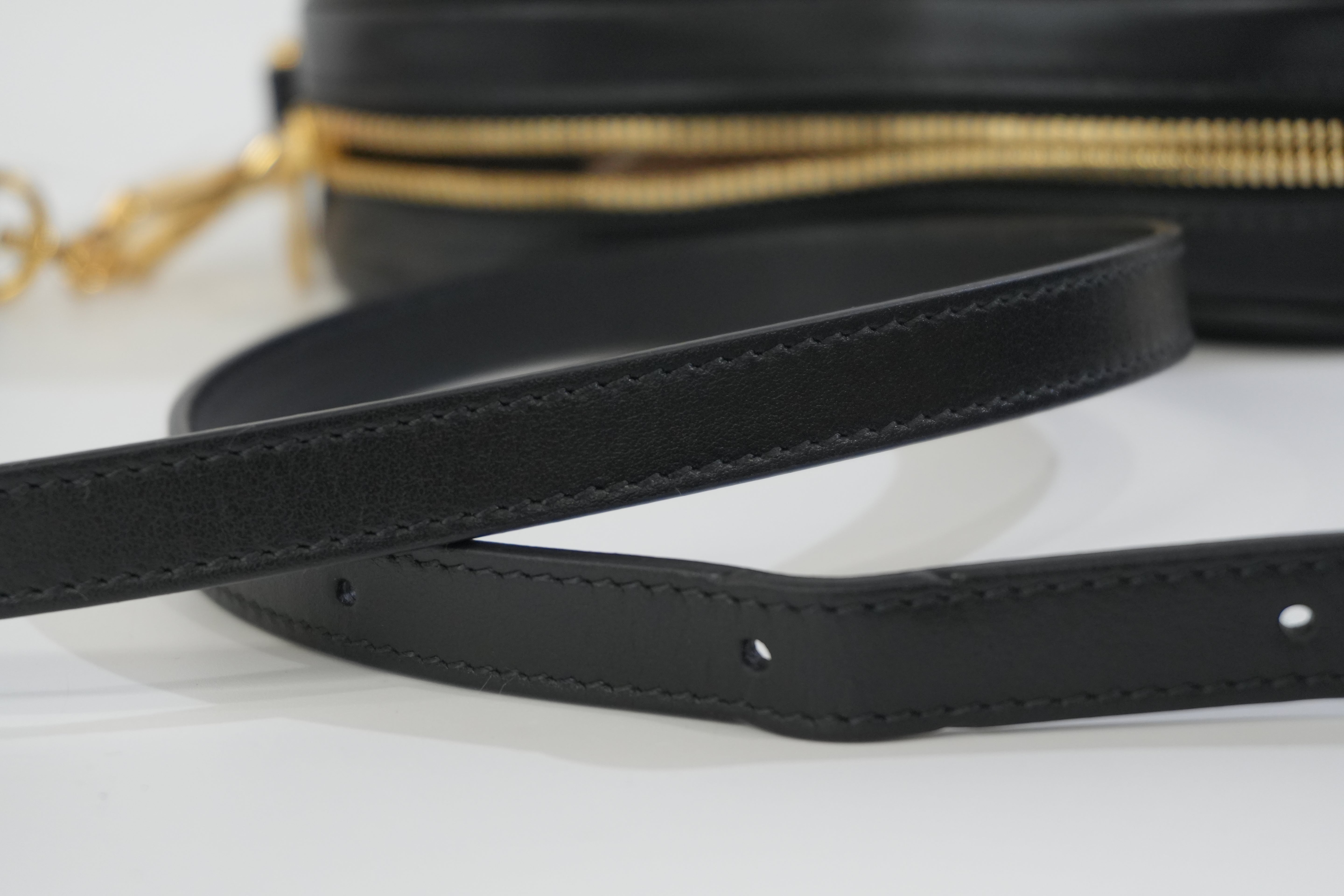 Gucci Leather Marmont Heart Shoulder Bag Black Used