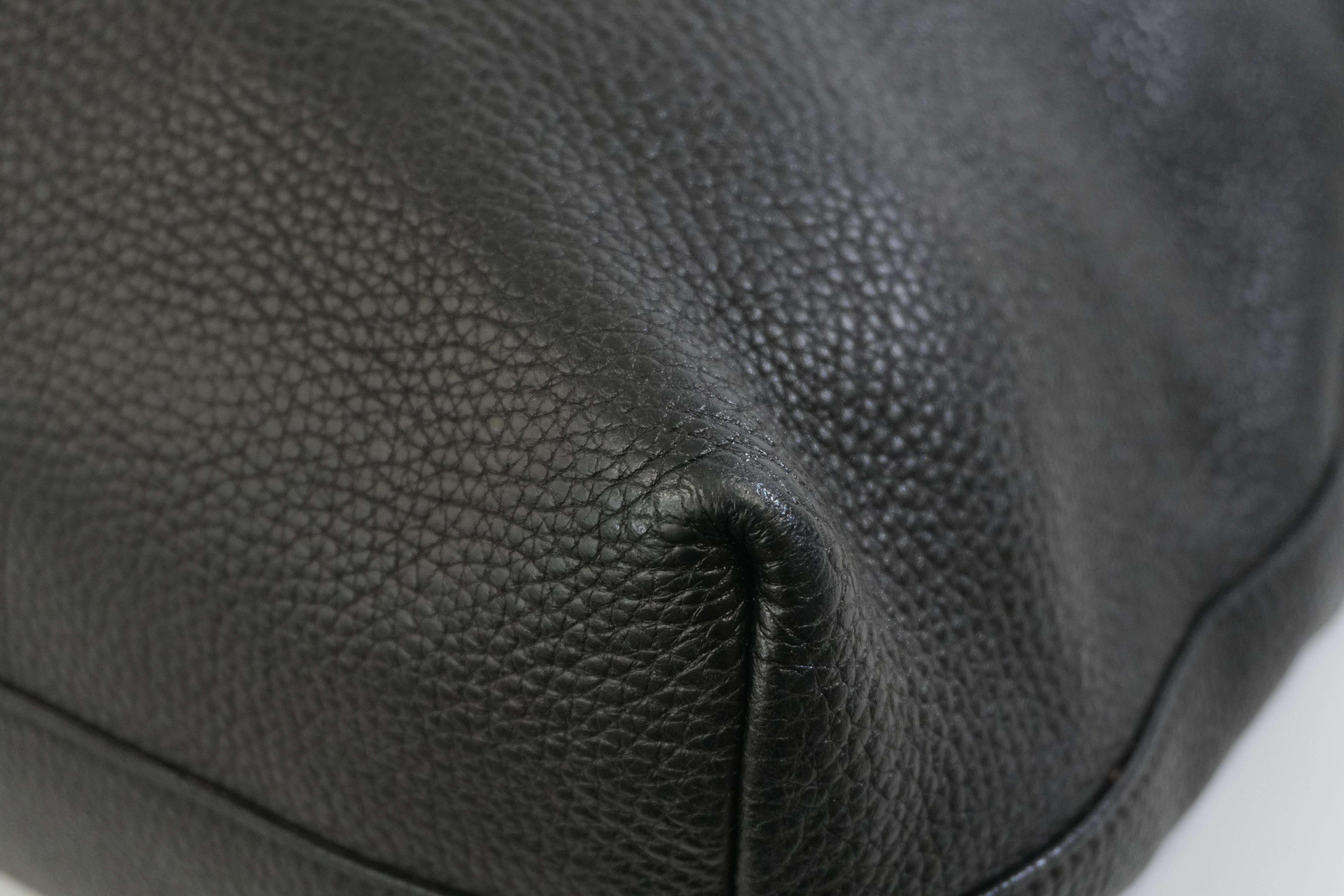 Pre-owned Prada Leather Two Way Shoulder Tote Bag Black Used