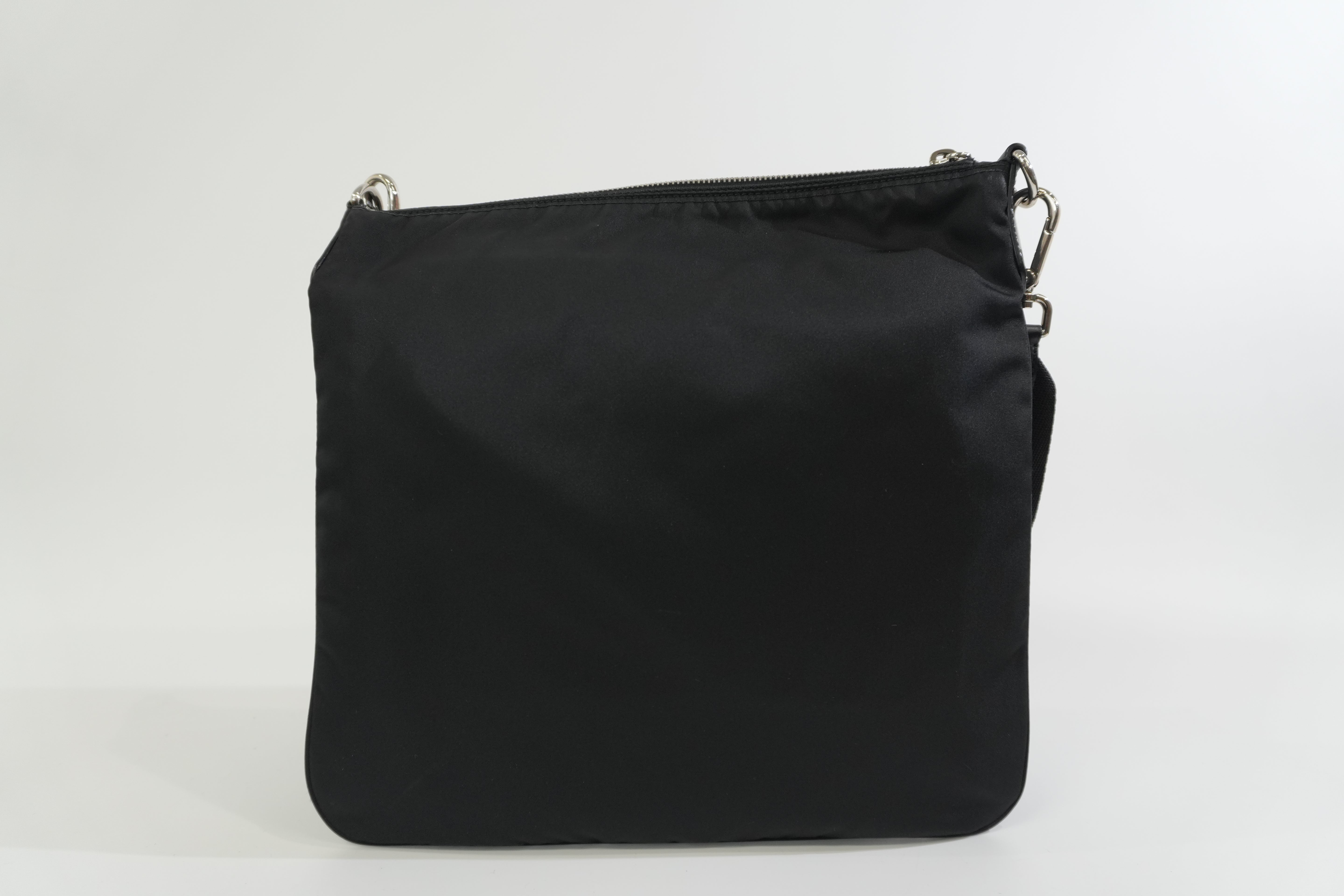 Pre-owned Prada Nylon Crossbody Bag Black Used