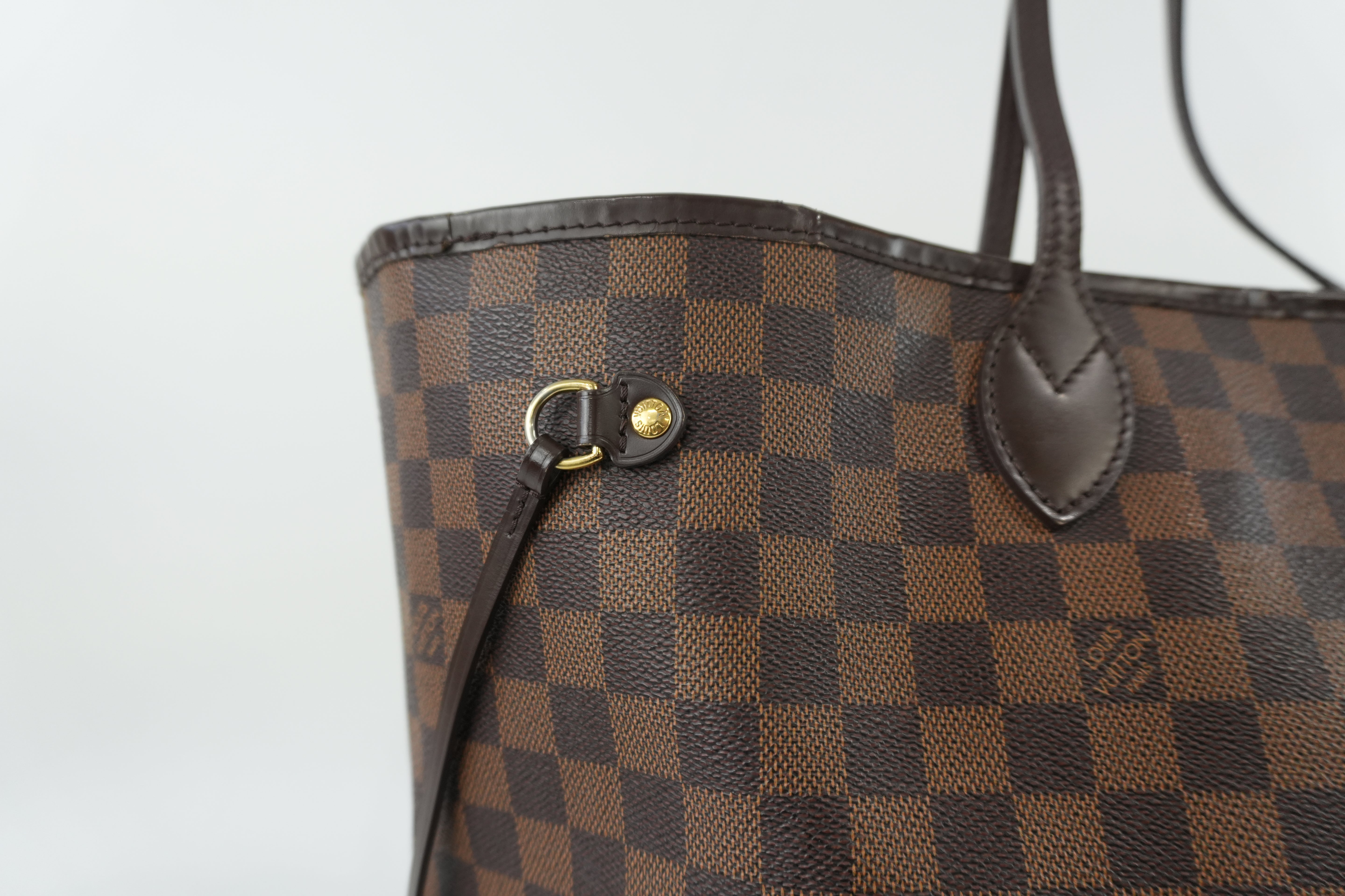 Louis Vuitton Damier Ebene Neverfull GM Shoulder Bag Used