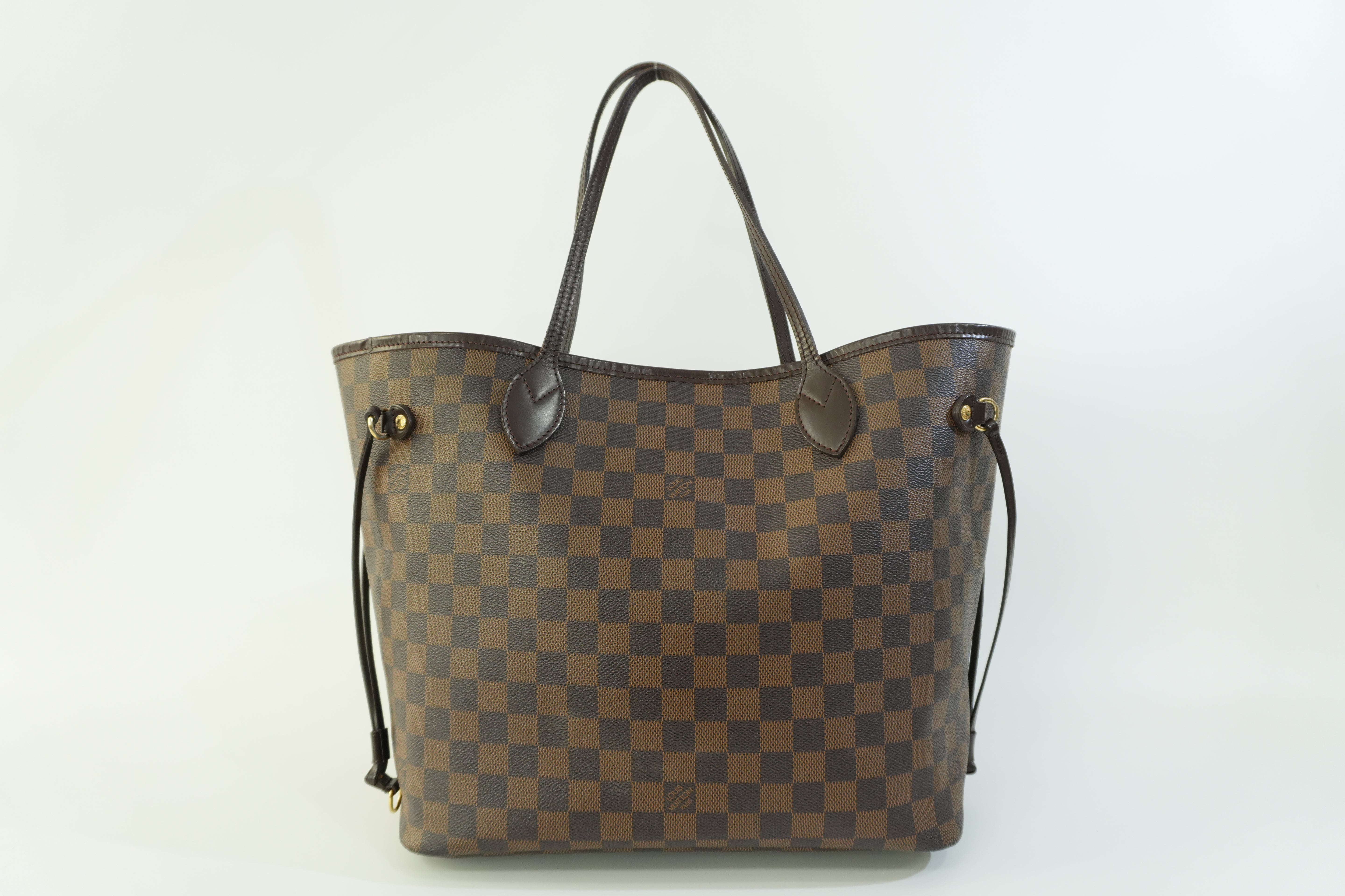 Pre-owned Louis Vuitton Damier Ebene Neverfull MM Tote Bag Used