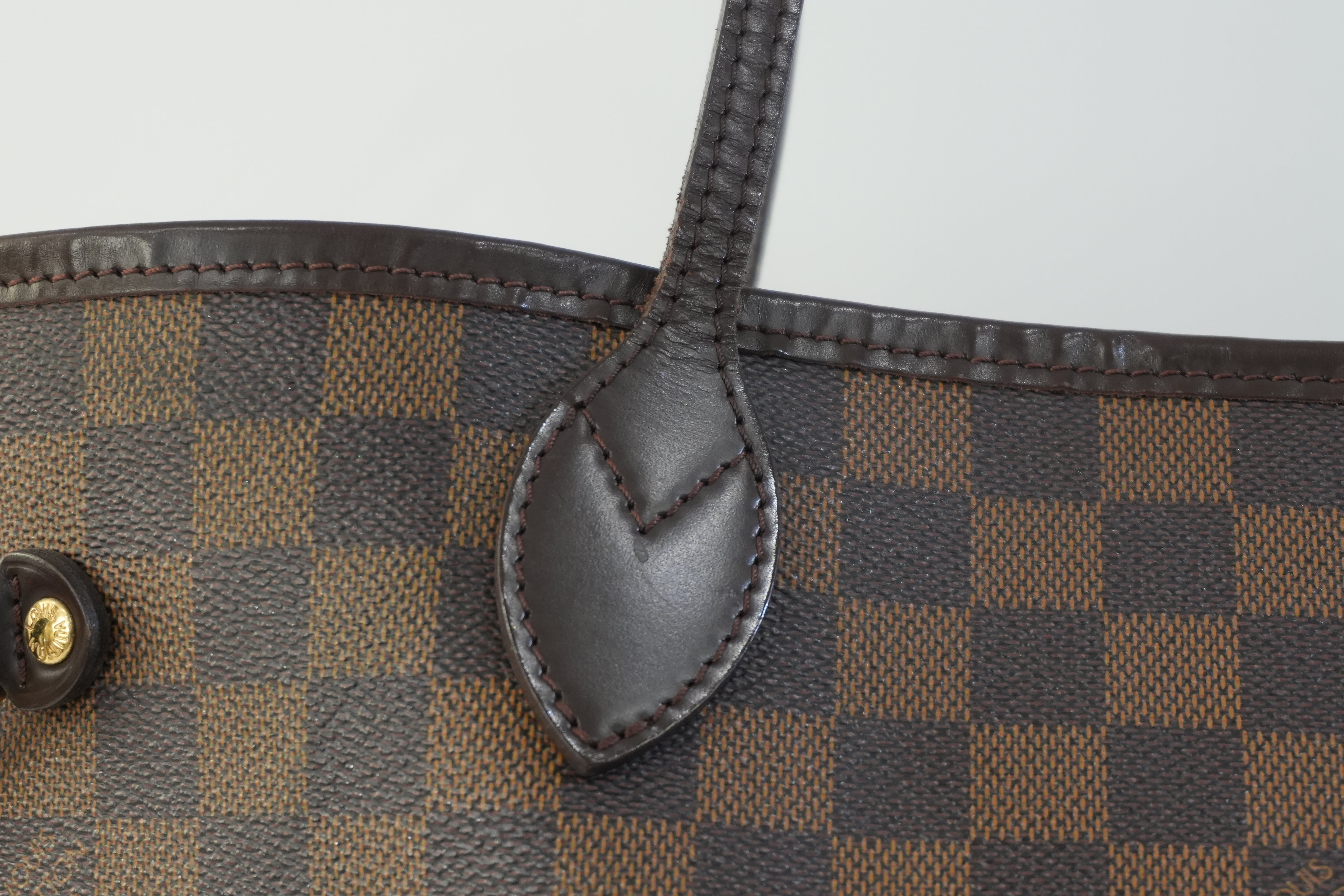 Pre-owned Louis Vuitton Damier Ebene Neverfull MM Tote Bag Used