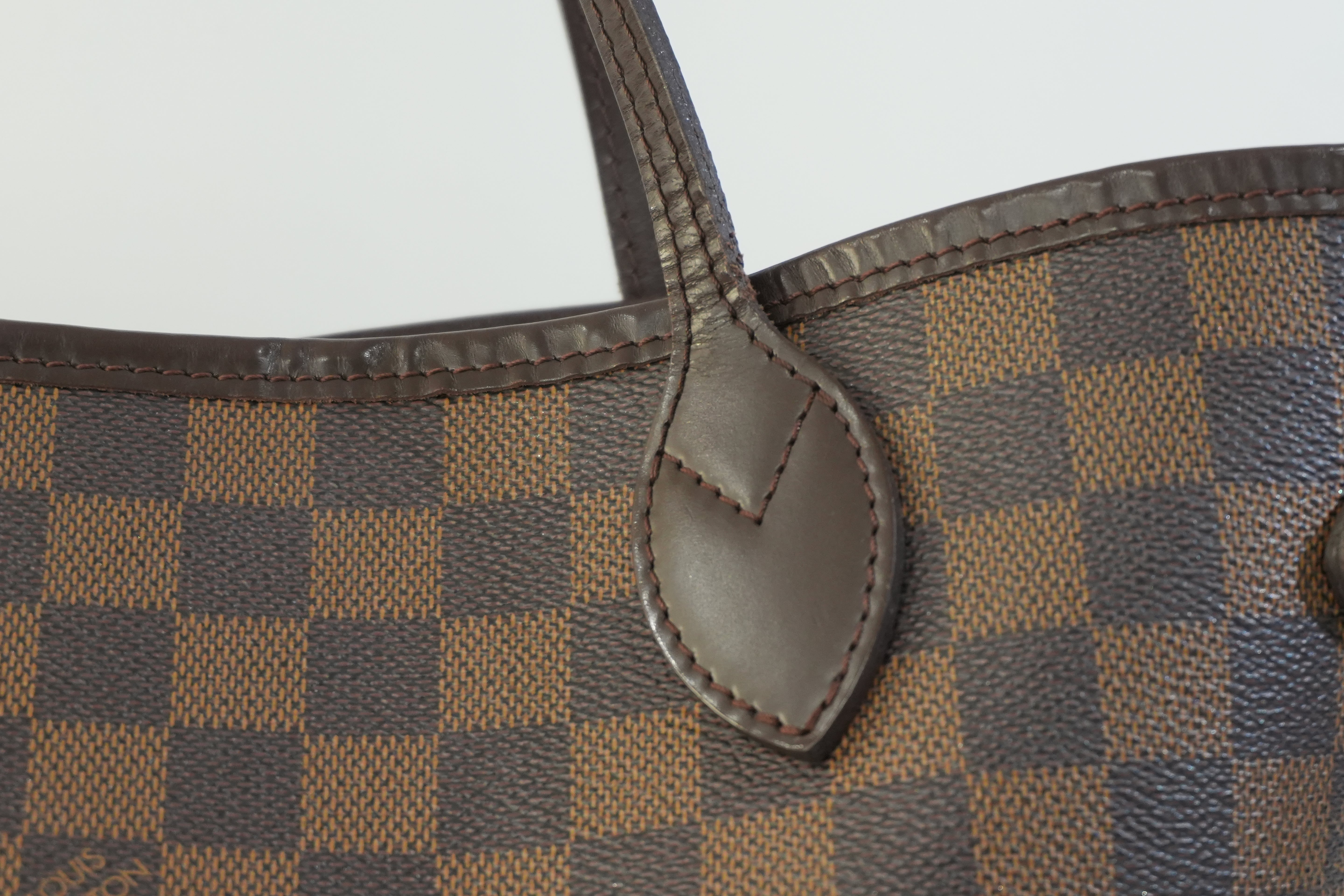 Pre-owned Louis Vuitton Damier Ebene Neverfull MM Tote Bag Used