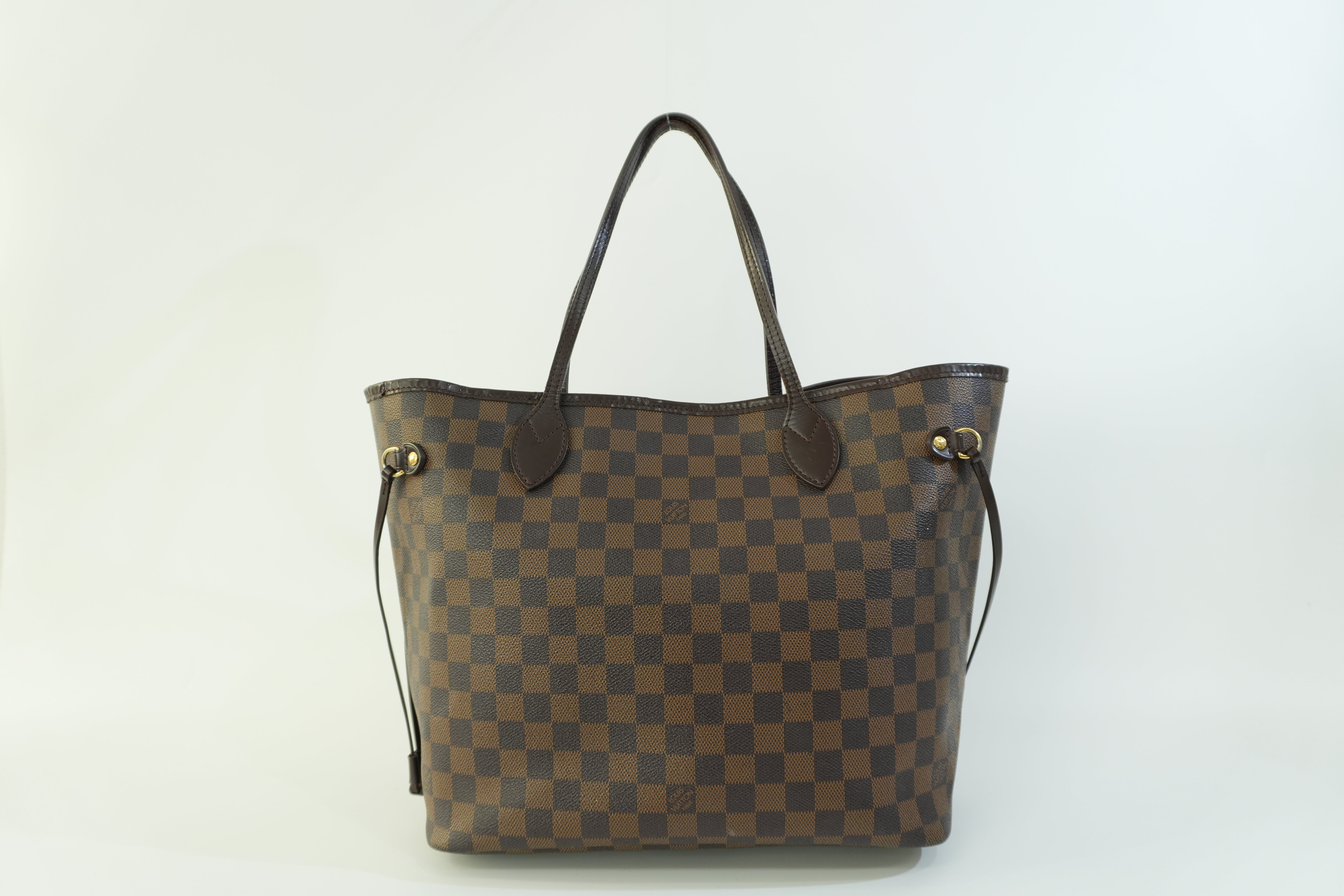 Pre-owned Louis Vuitton Damier Ebene Neverfull MM Tote Bag Used