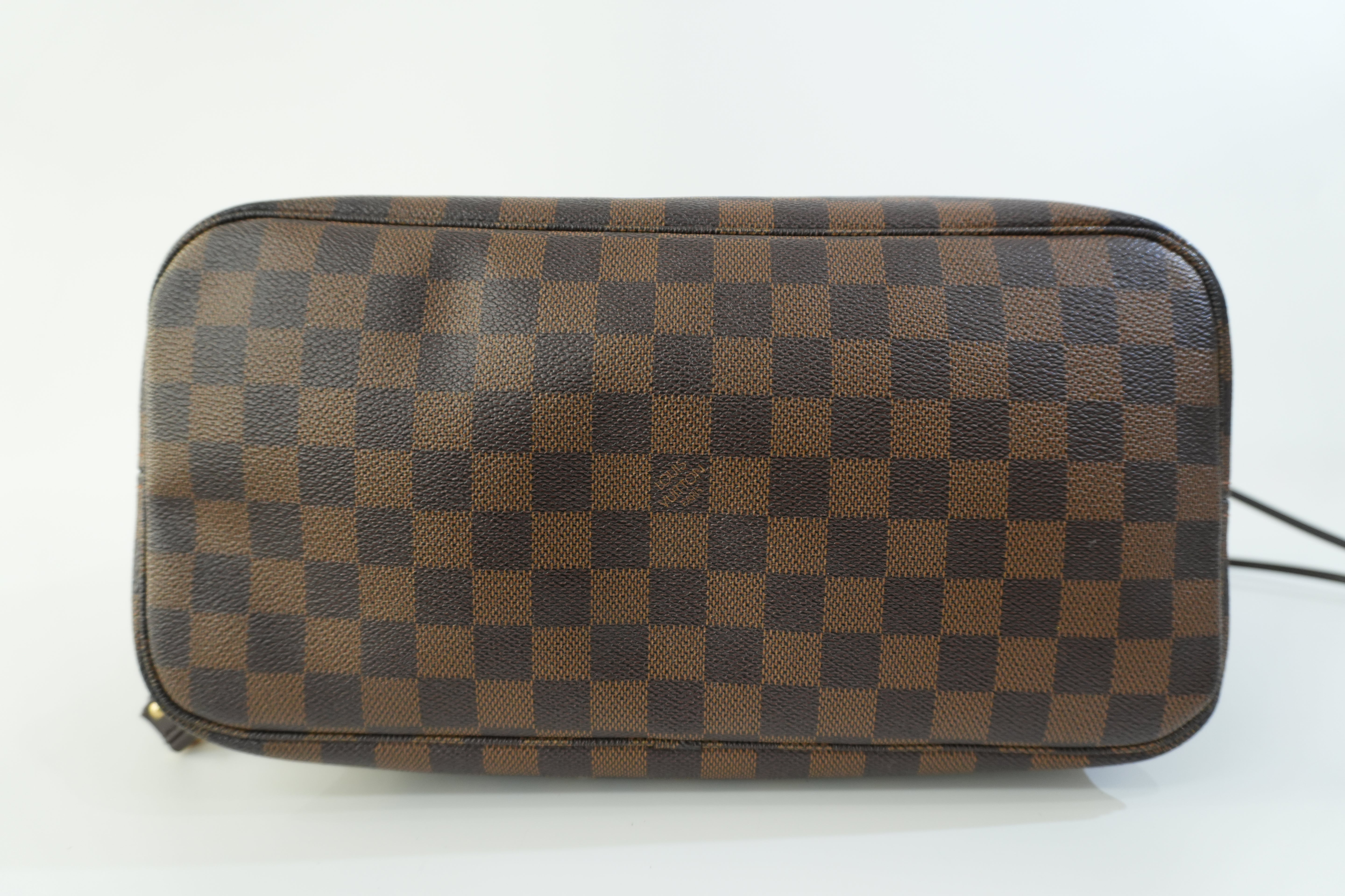 Pre-owned Louis Vuitton Damier Ebene Neverfull MM Tote Bag Used