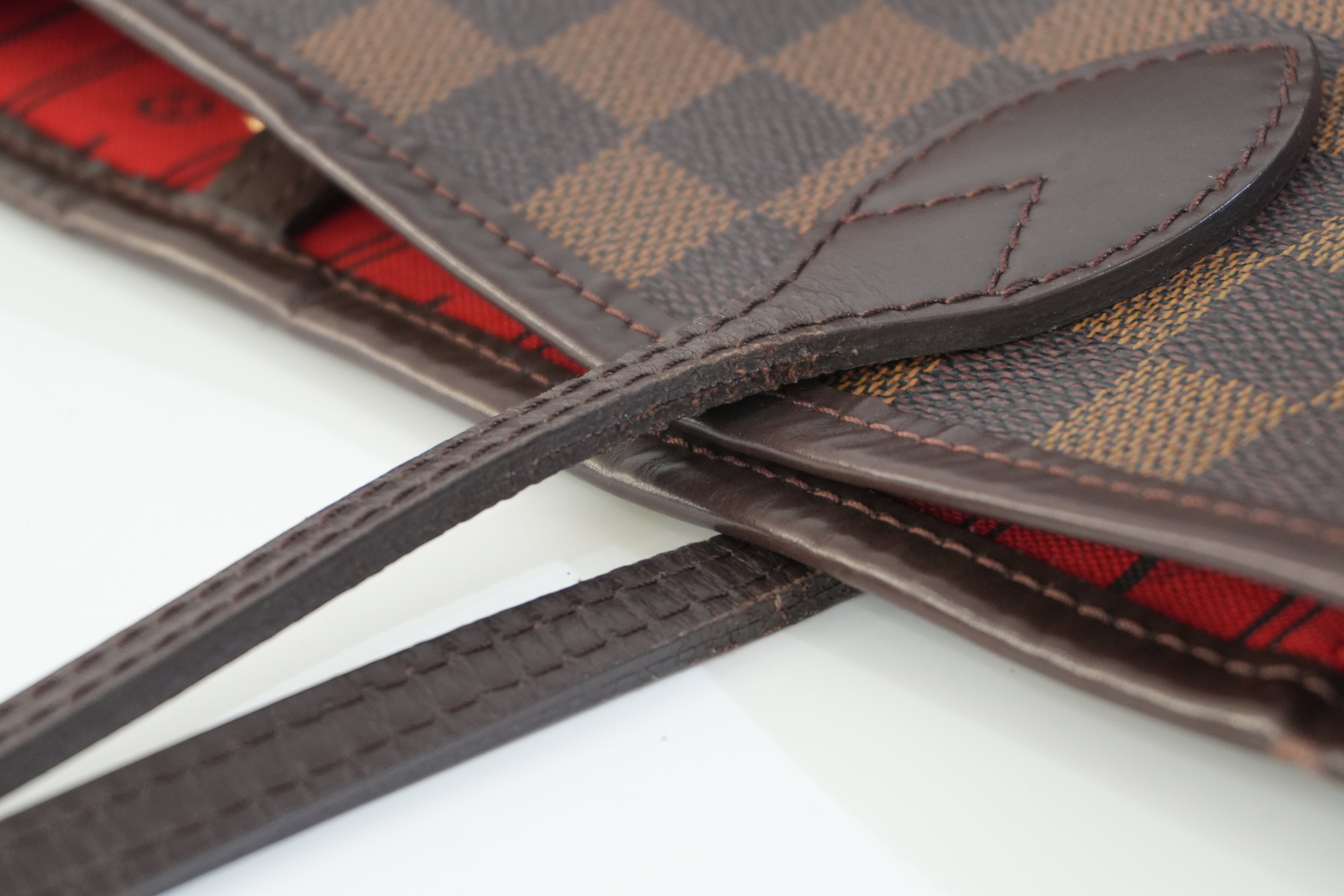 Pre-owned Louis Vuitton Damier Ebene Neverfull MM Tote Bag Used