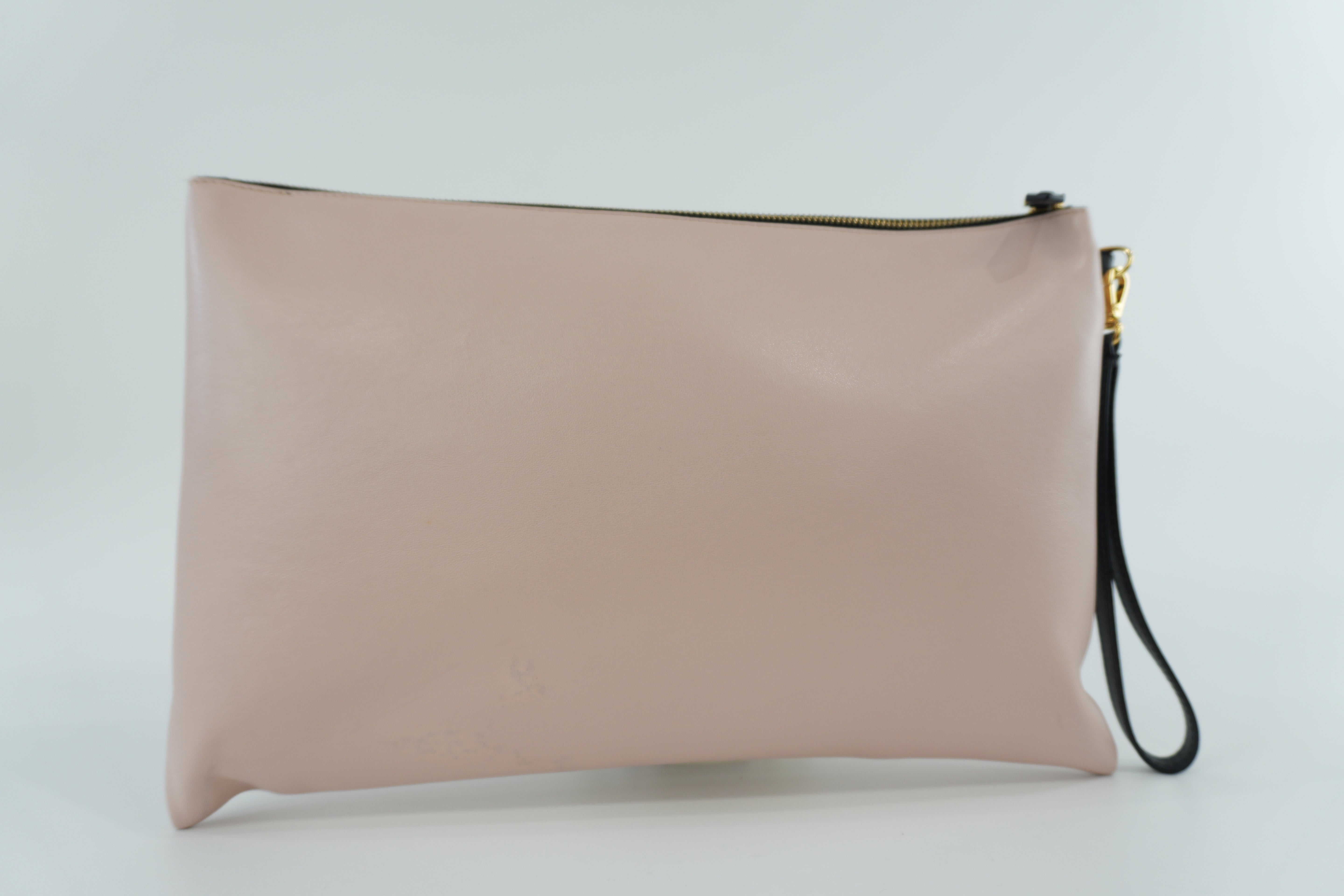 Fendi Clutch Bag Pink Leather Used