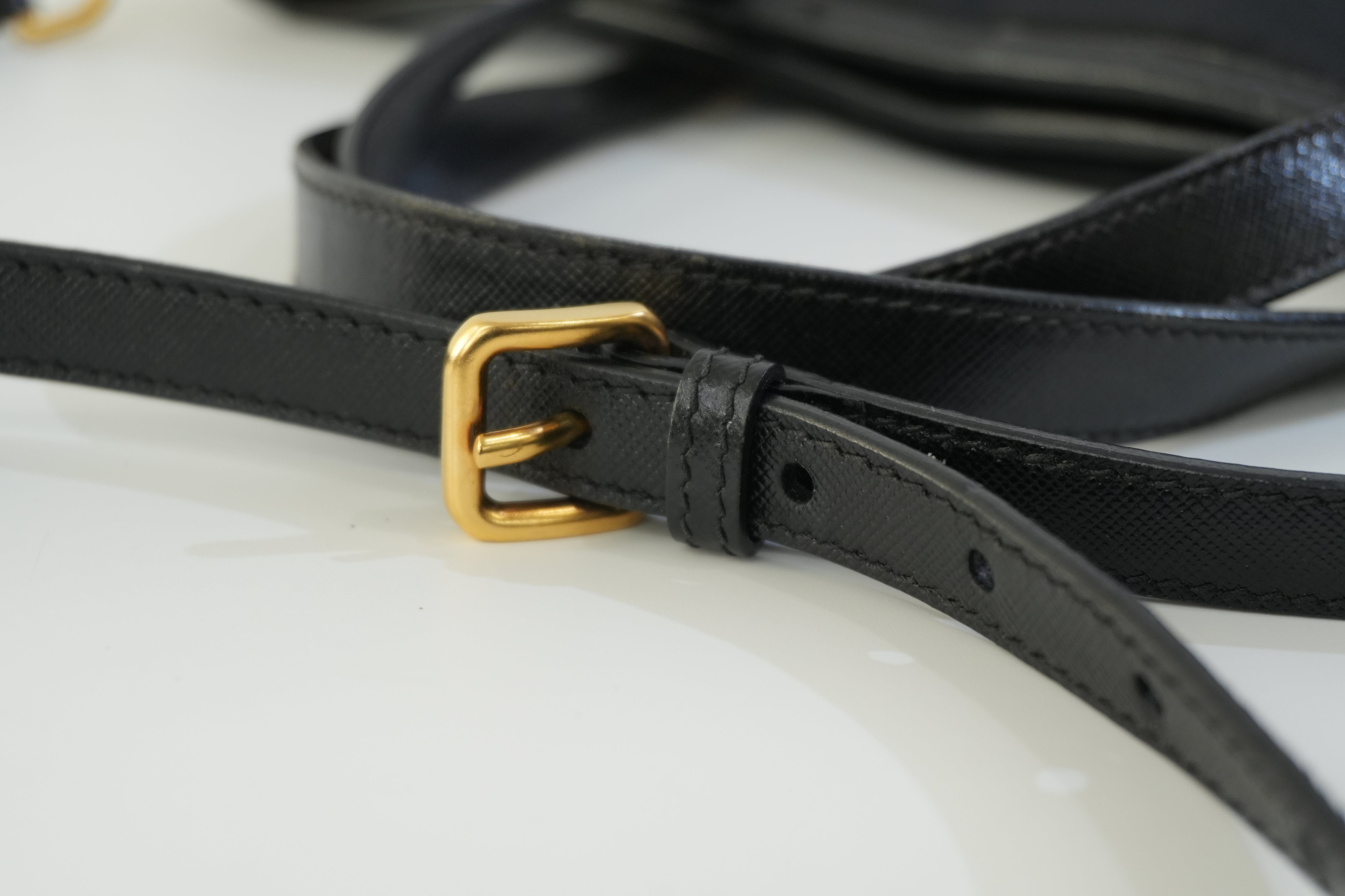 Pre-owned Prada Nylon Two Way Shoulder Bag Black Used