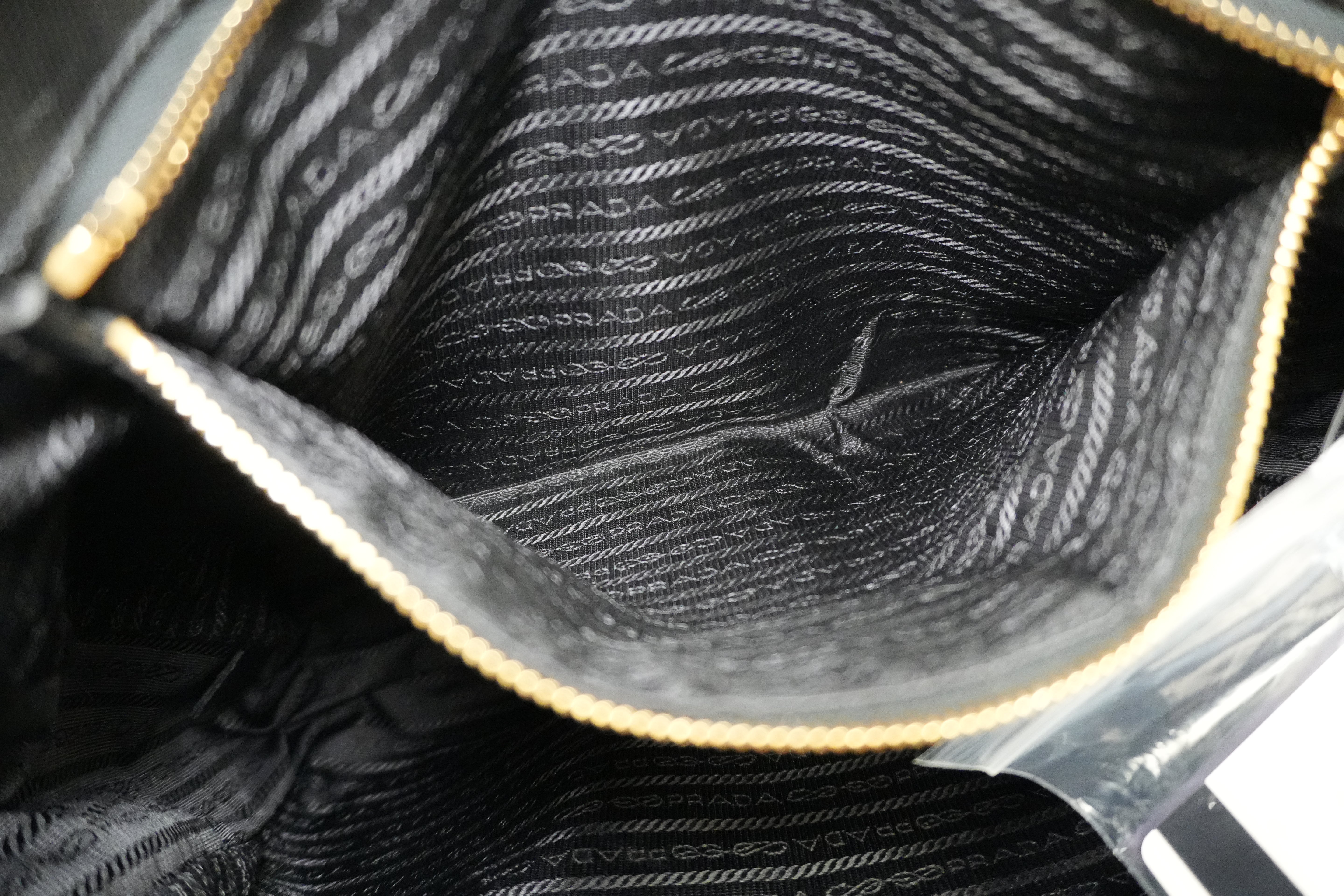 Pre-owned Prada Nylon Two Way Shoulder Bag Black Used