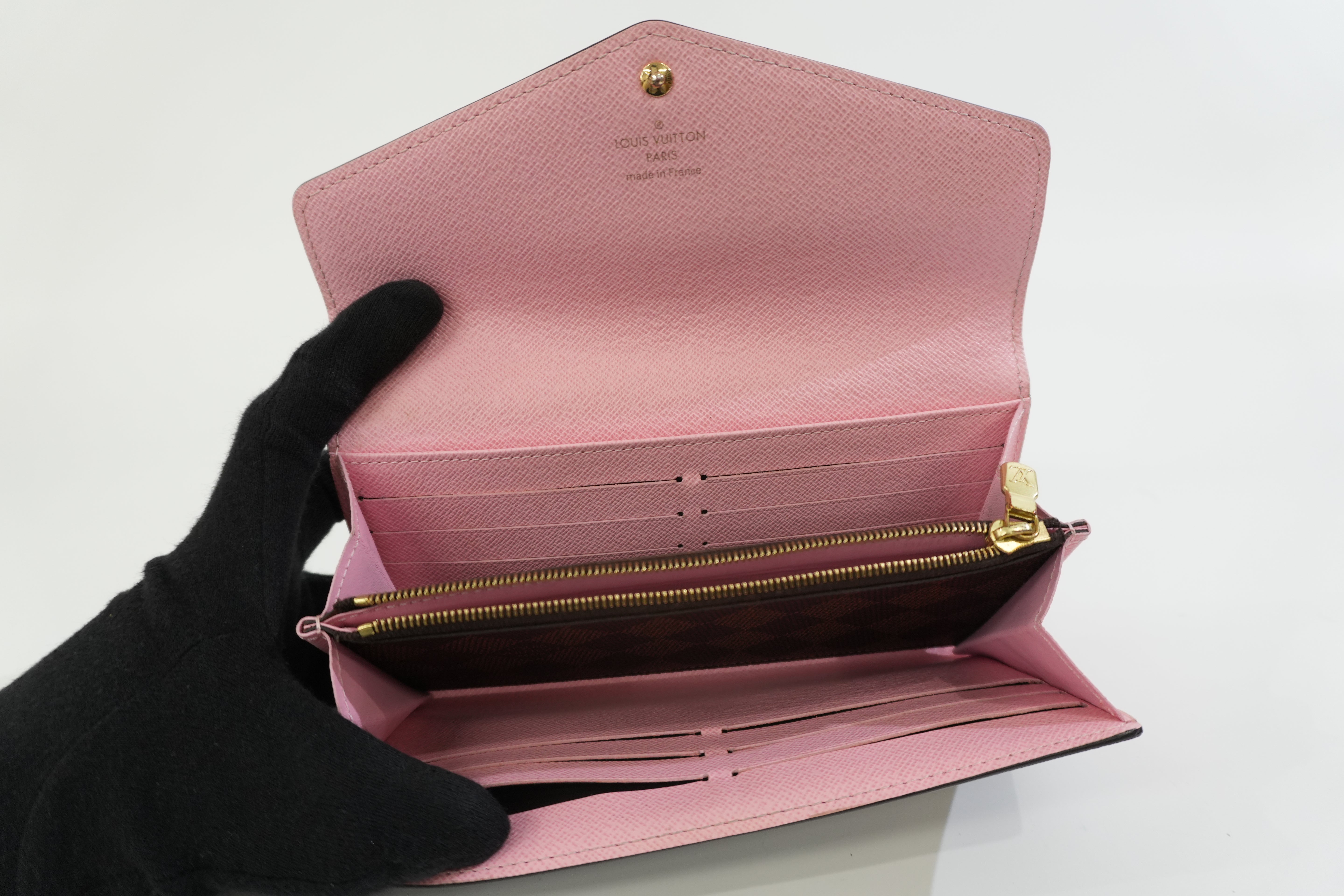 Pre-owned Louis Vuitton Monogram Sarah Wallet Flower Used