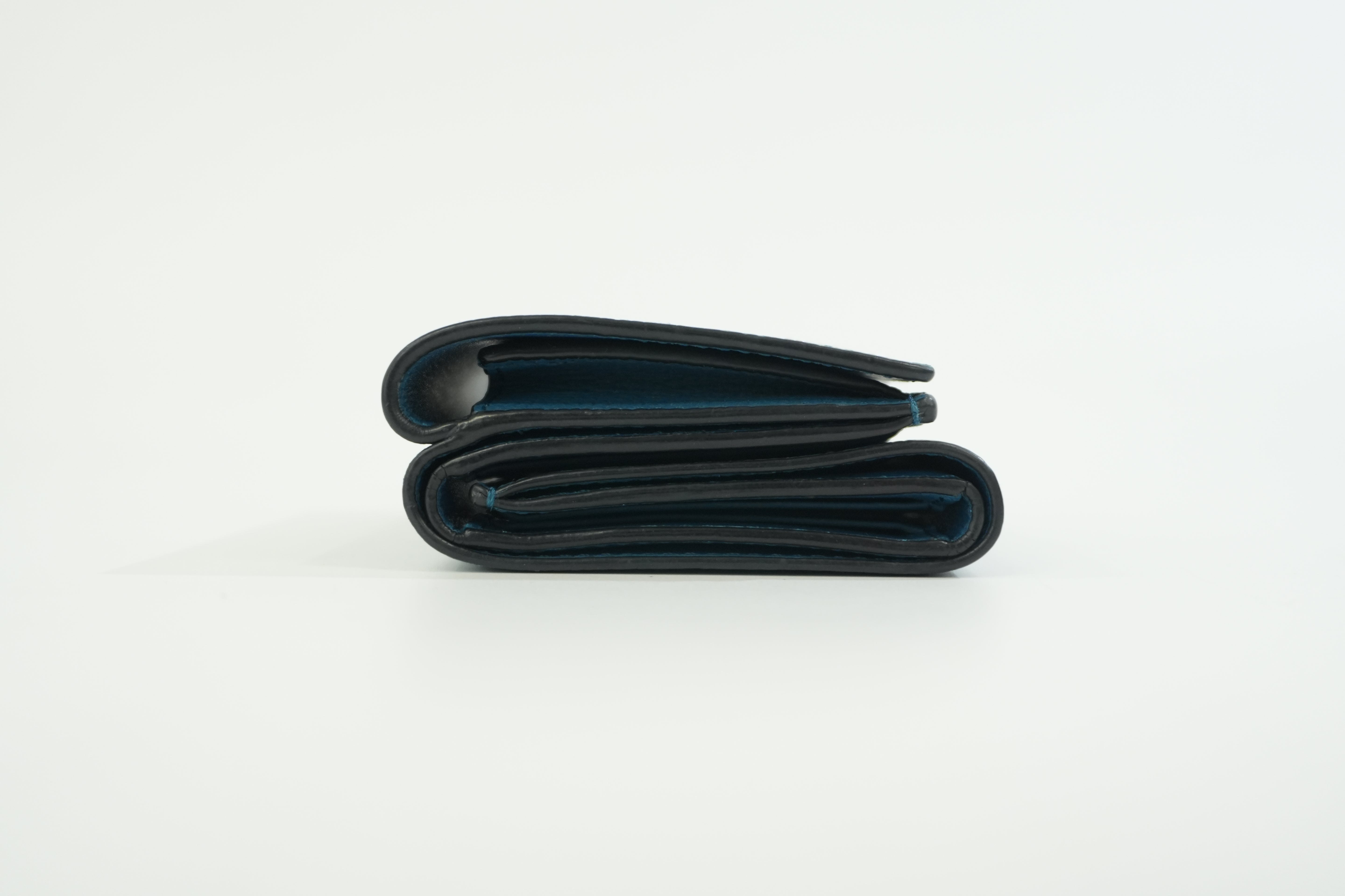 Pre-owned Loewe Trifold Wallet Blue Used