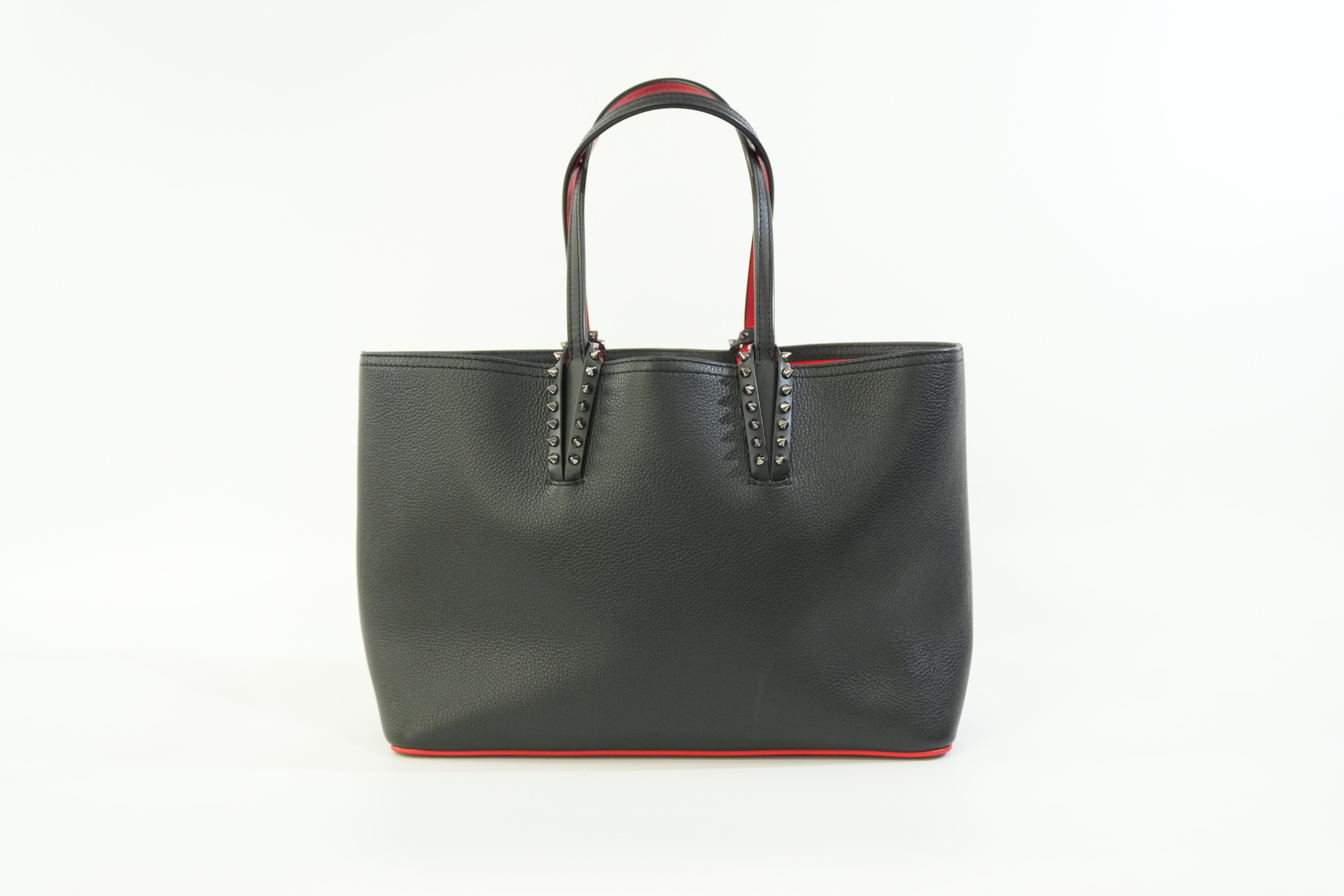 Pre-owned Christian Louboutin Leather Cabata Tote Bag Black Used