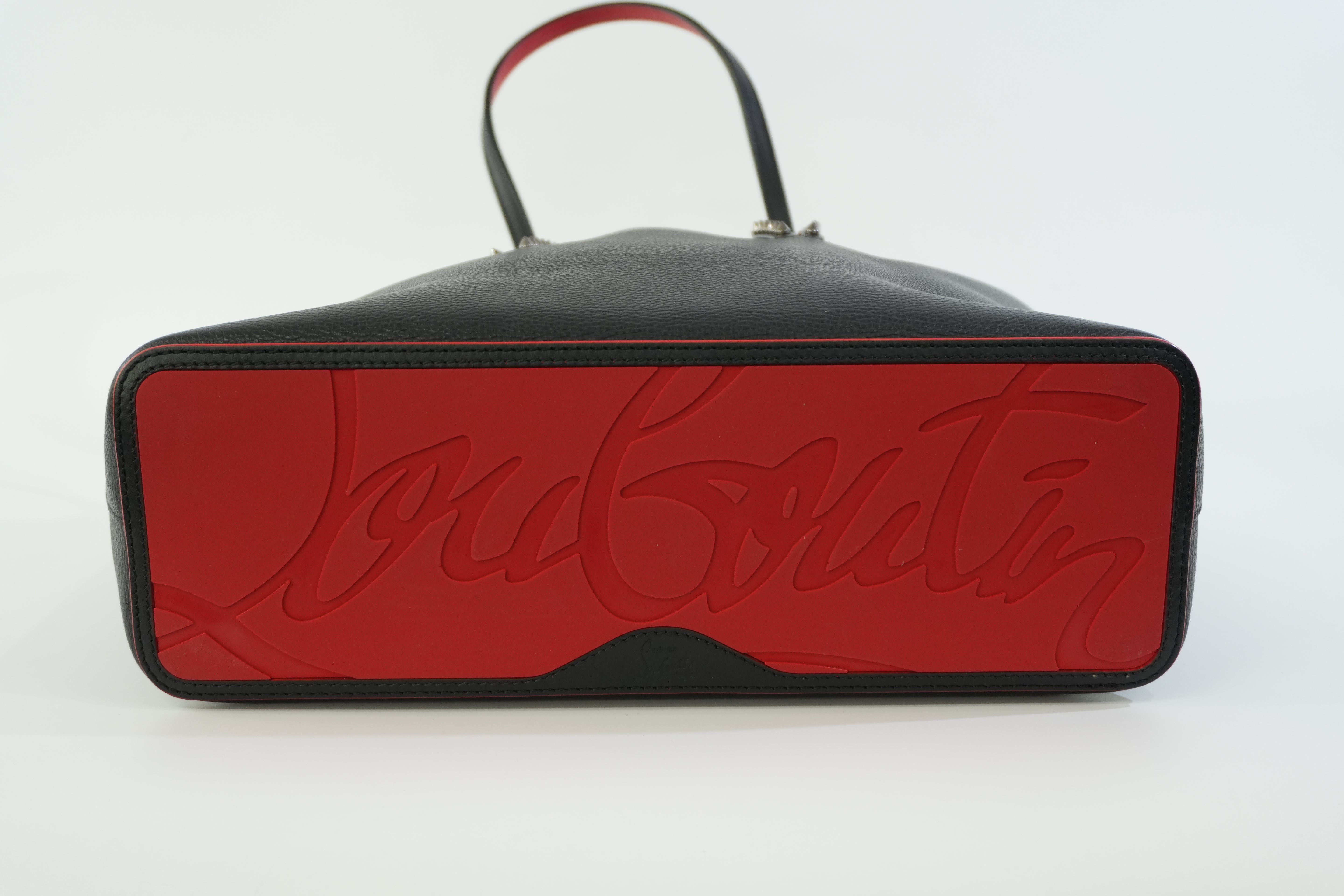 Pre-owned Christian Louboutin Leather Cabata Tote Bag Black Used
